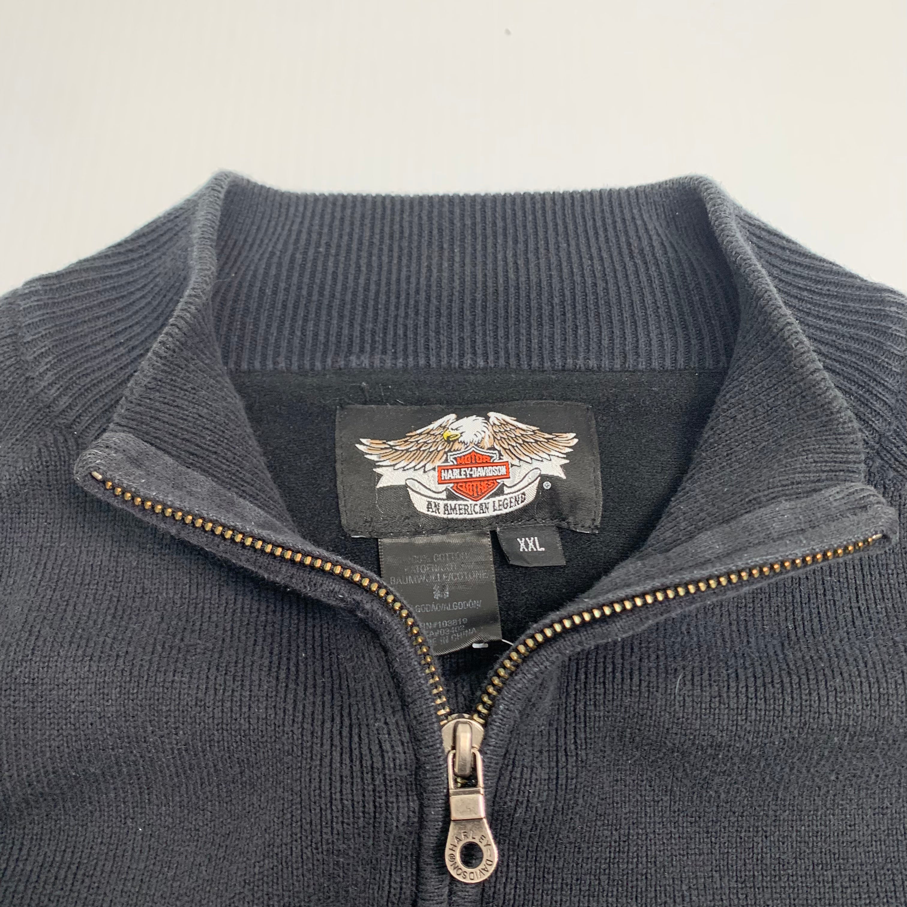 Harley Davidson Thermal 1/4 Zip Sweater XXL