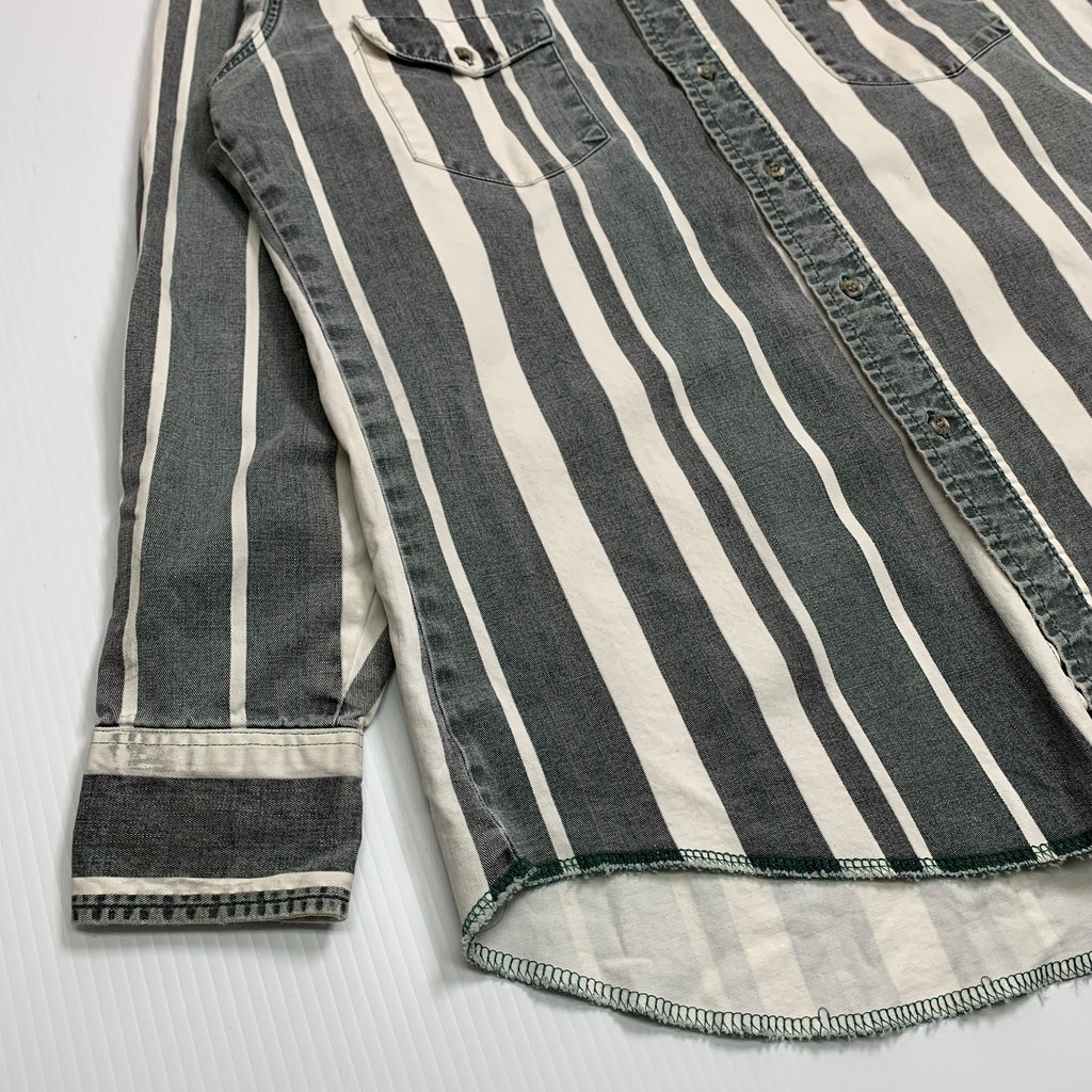 Vintage Wrangler Striped Button-Up Shirt M