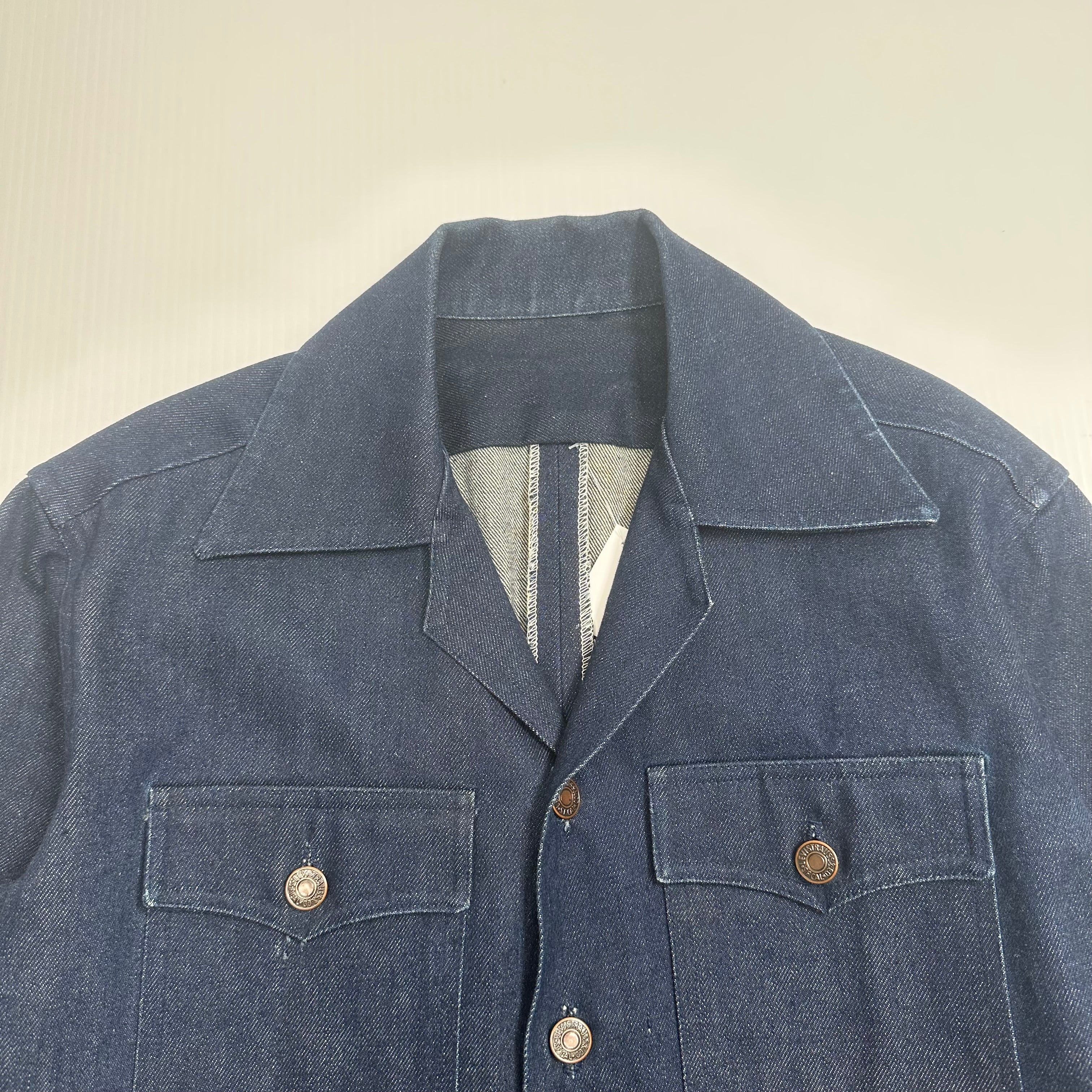 Vintage Levi's Selvedge Dark Wash Denim Chore Coat L
