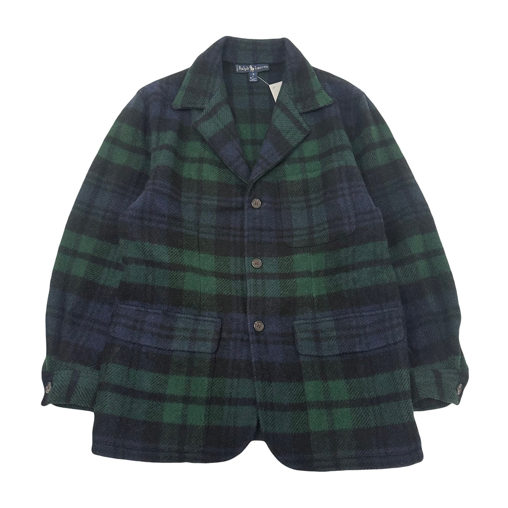 Vintage Ralph Lauren Wool Plaid Blazer Jacket Women's 8