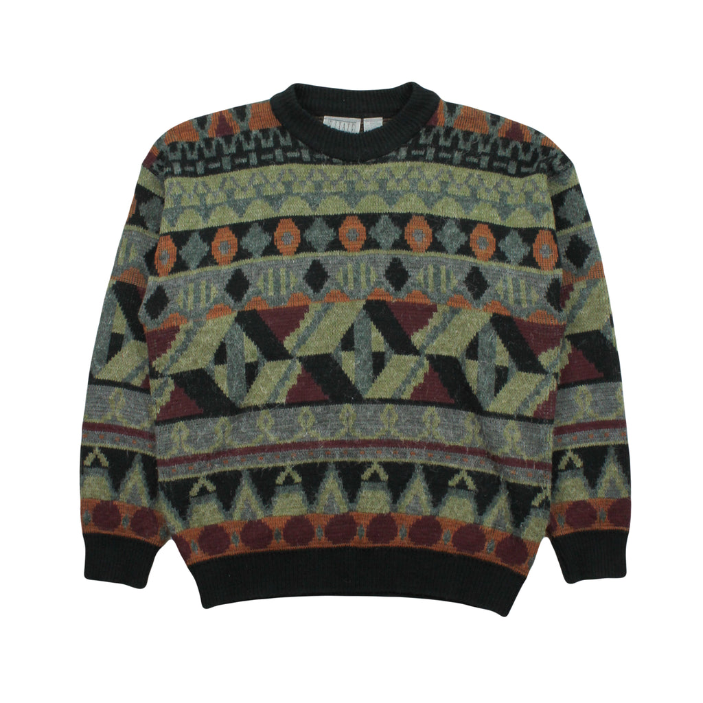 Vintage Estate Pattern Knit Sweater M