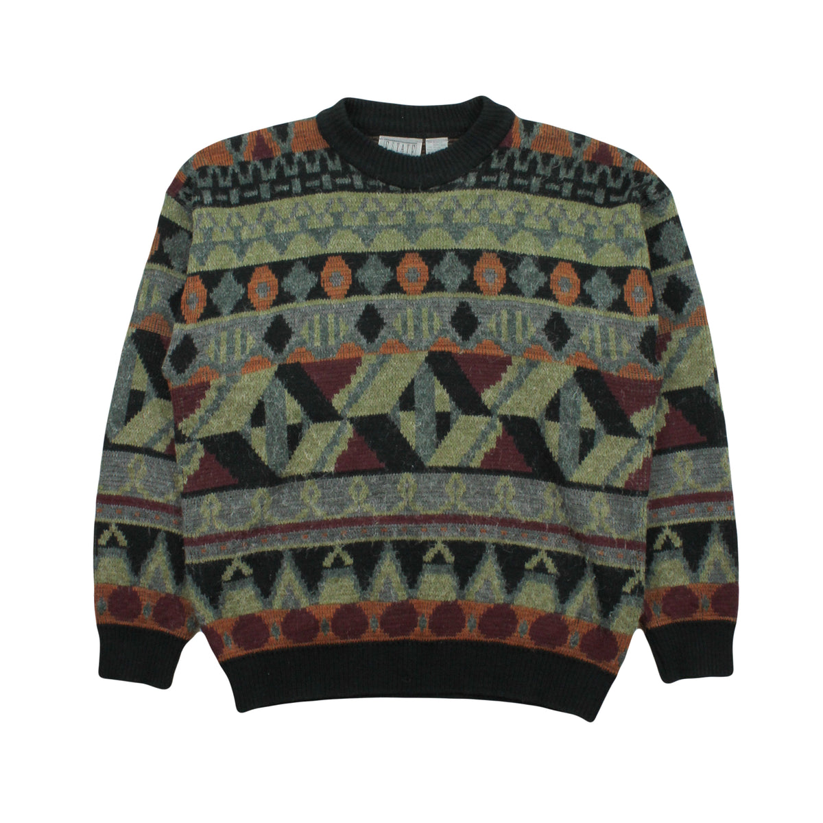 Vintage Estate Pattern Knit Sweater M