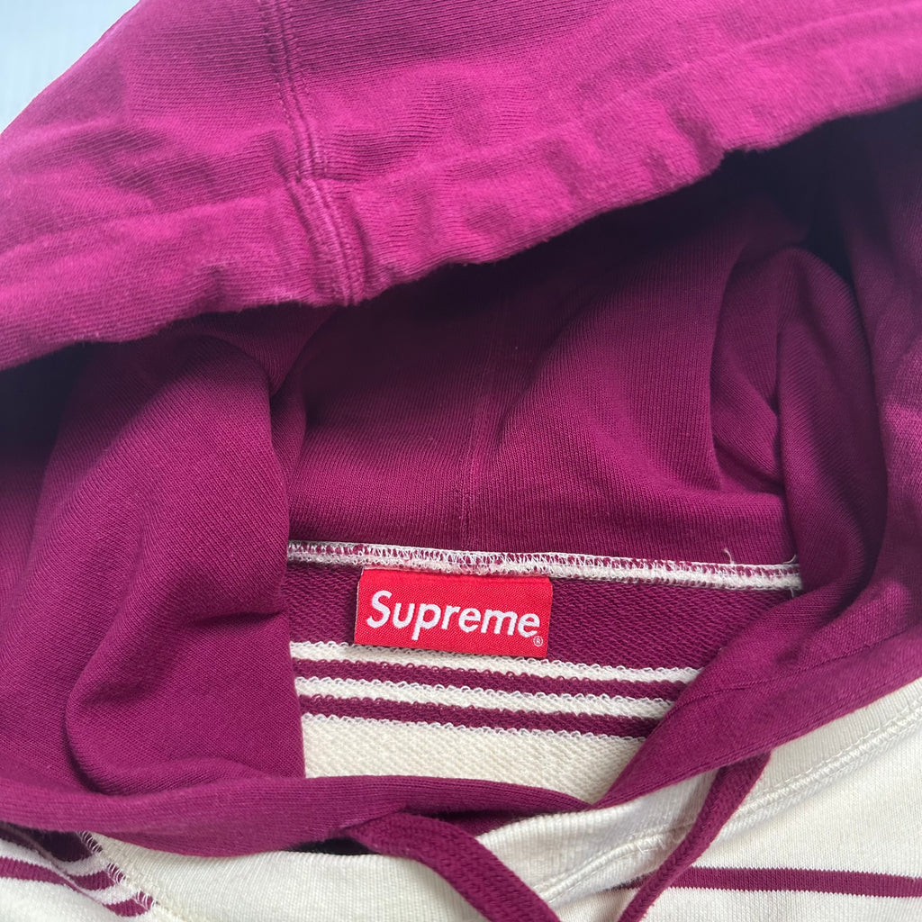 Supreme New York Striped Hoodie L