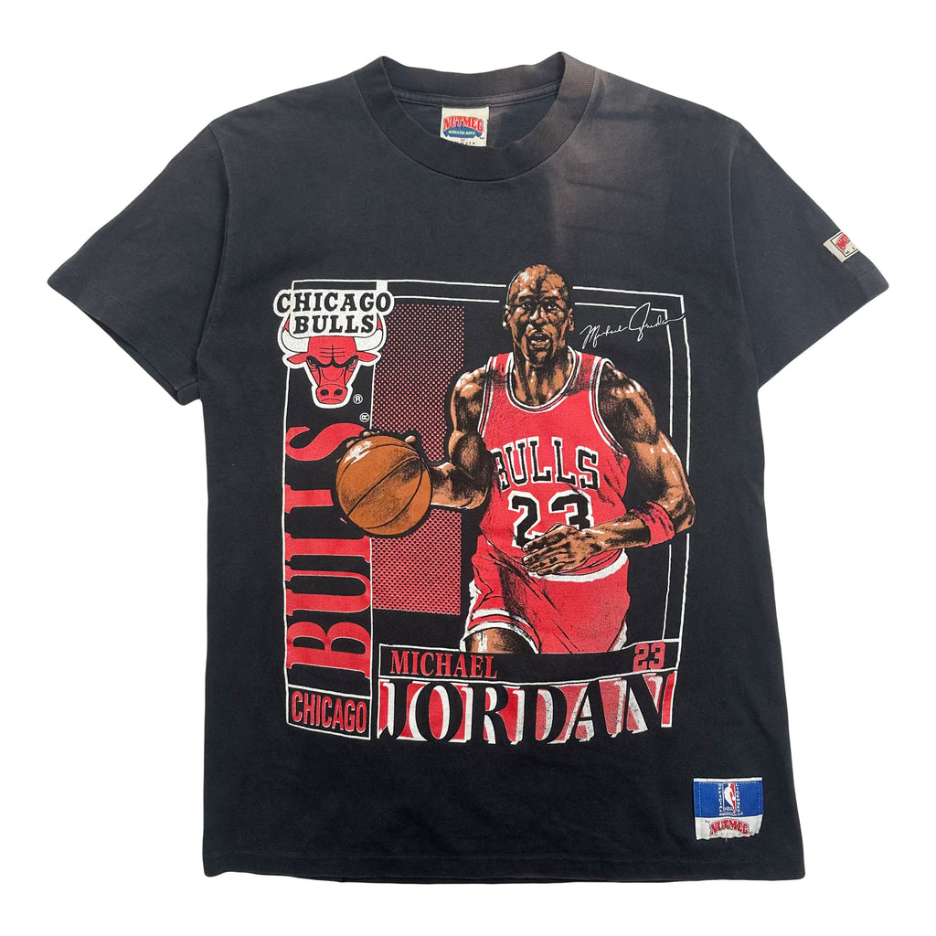 90s Nutmeg Michael Jordan Chicago Bulls Stats Tee M