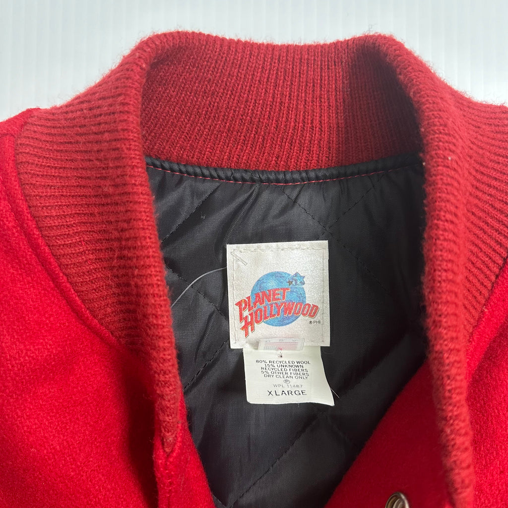 Vintage Planet Hollywood Wool Letterman Jacket Youth XL
