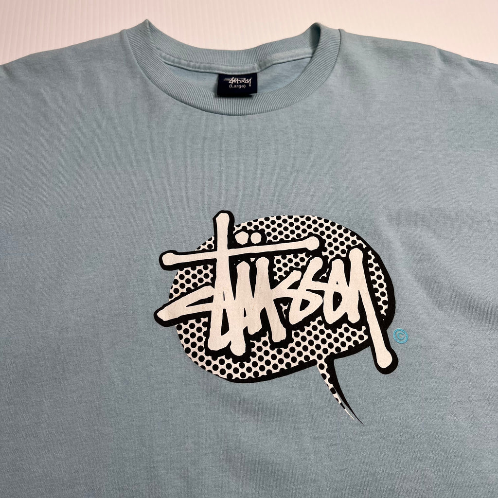Stussy Comic Bubble Logo Tee L