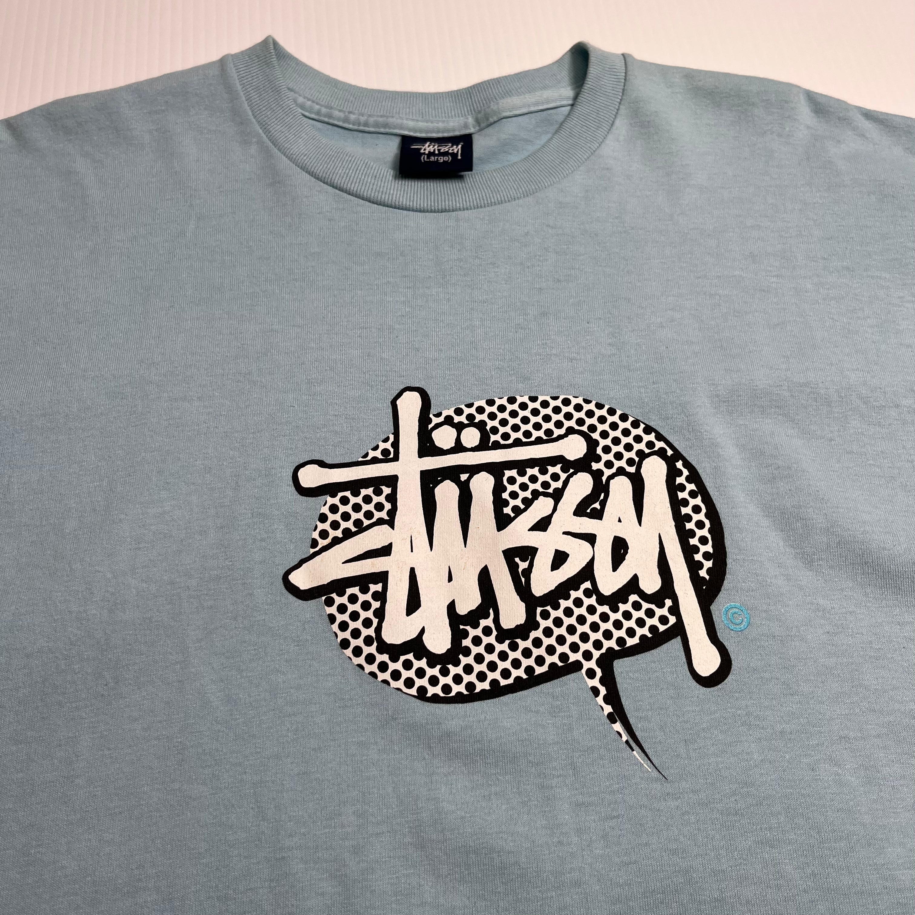 Stussy Comic Bubble Logo Tee L