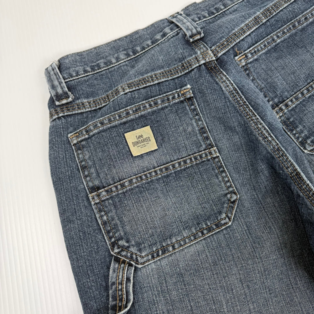 Lee Dungarees Dark Wash Denim Carpenter Shorts 30