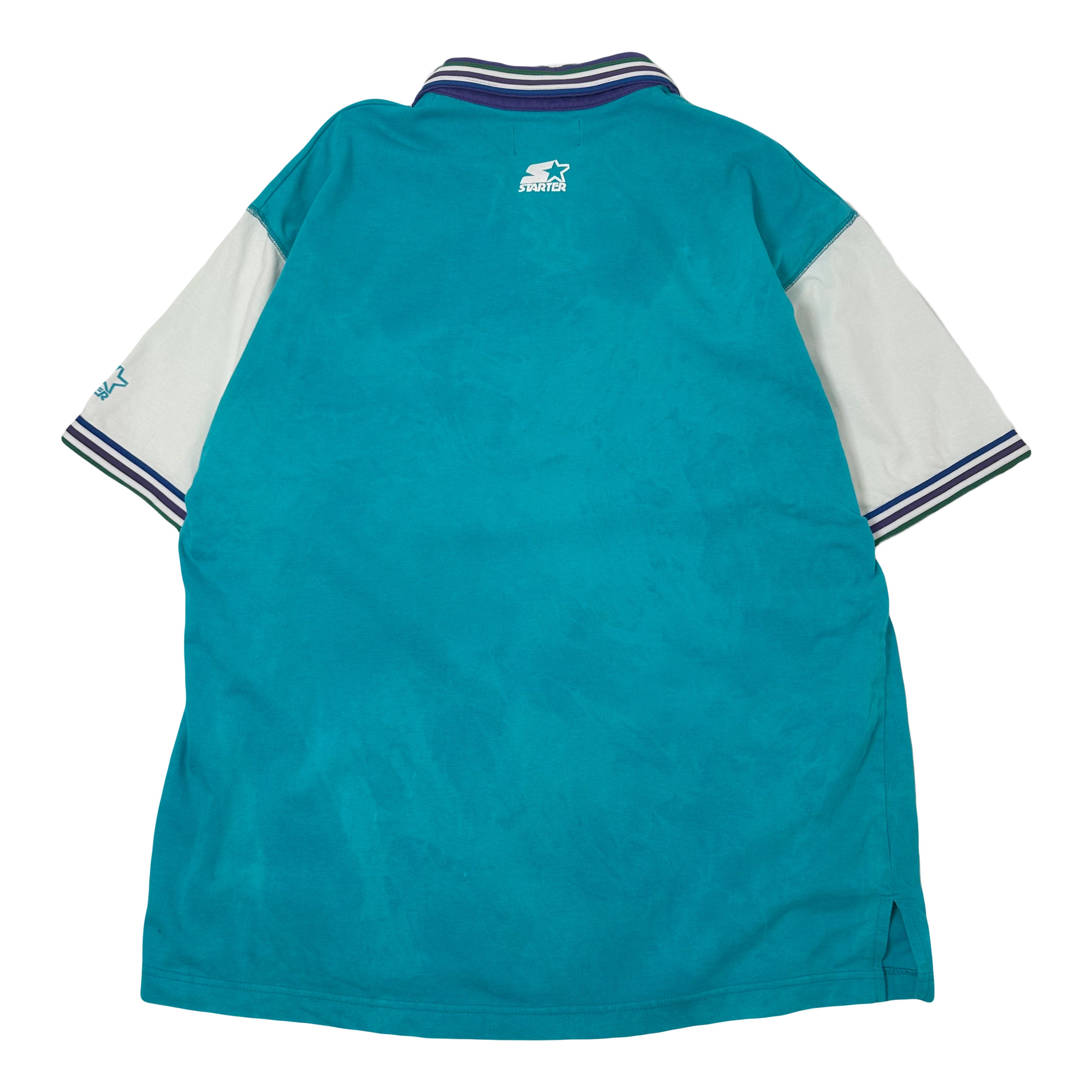 Vintage Starter Charlotte Hornets NBA Warm-Up Polo Shirt L