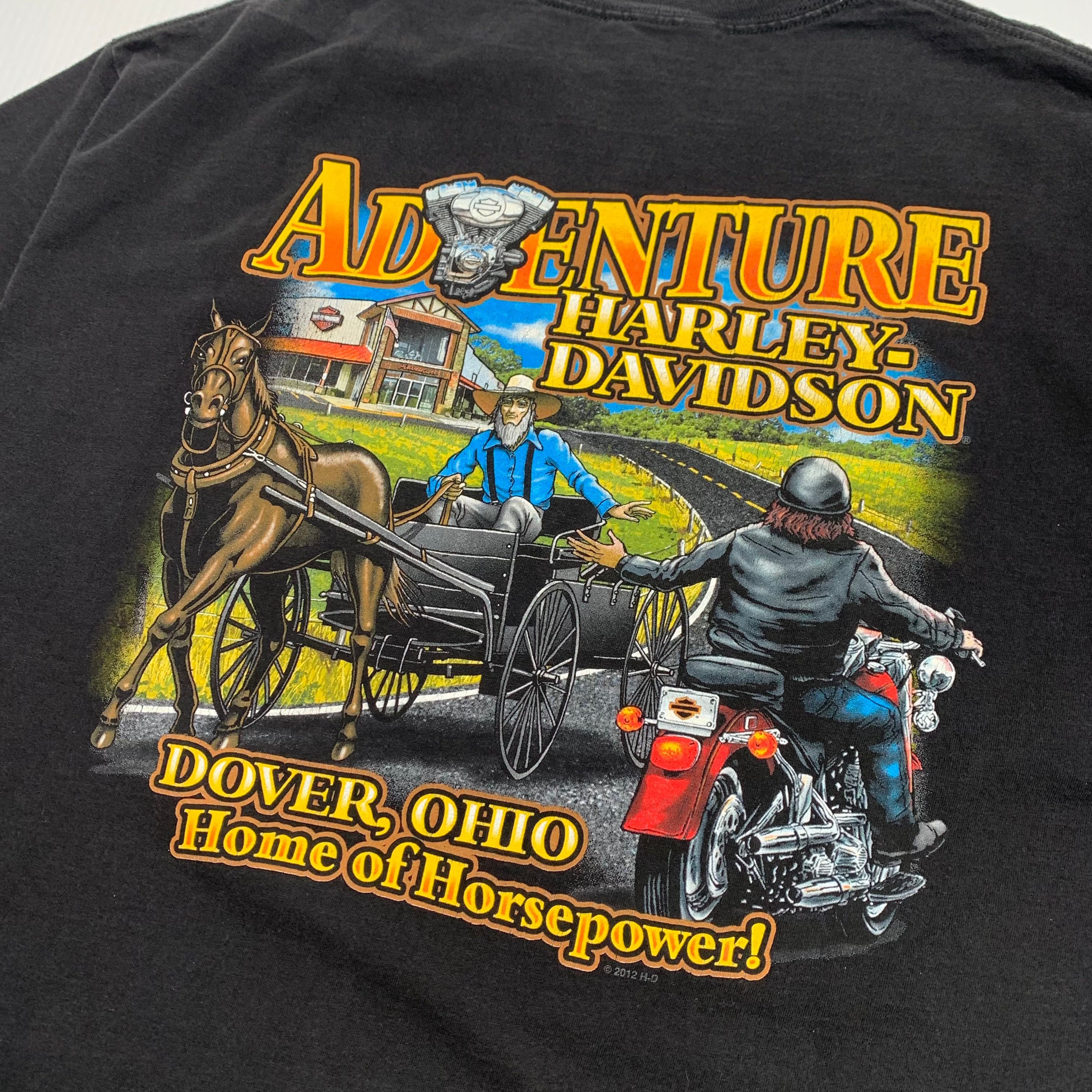 Harley Davidson Adventure Dover Ohio Pocket Tee XL