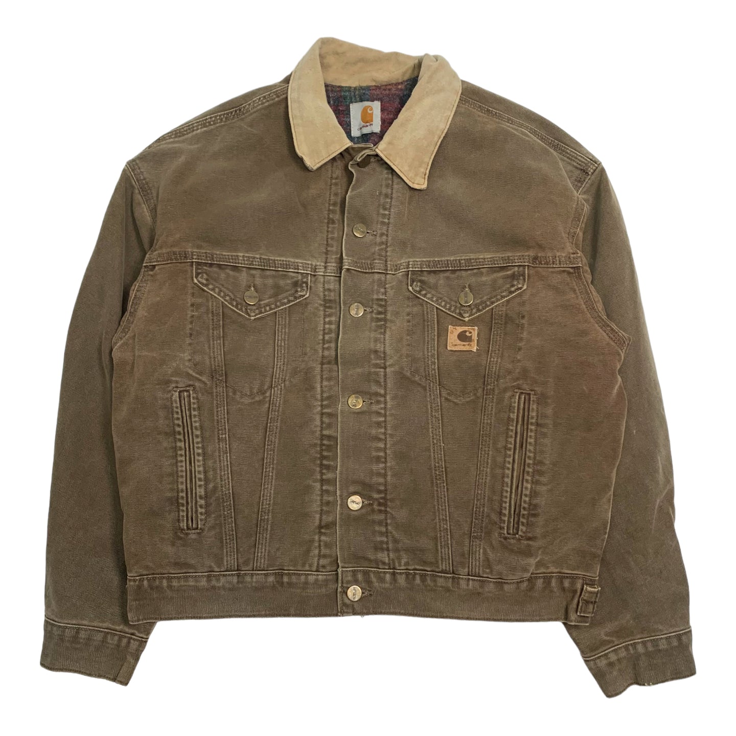 Carhartt Brown Blanket Lined Trucker Jacket M