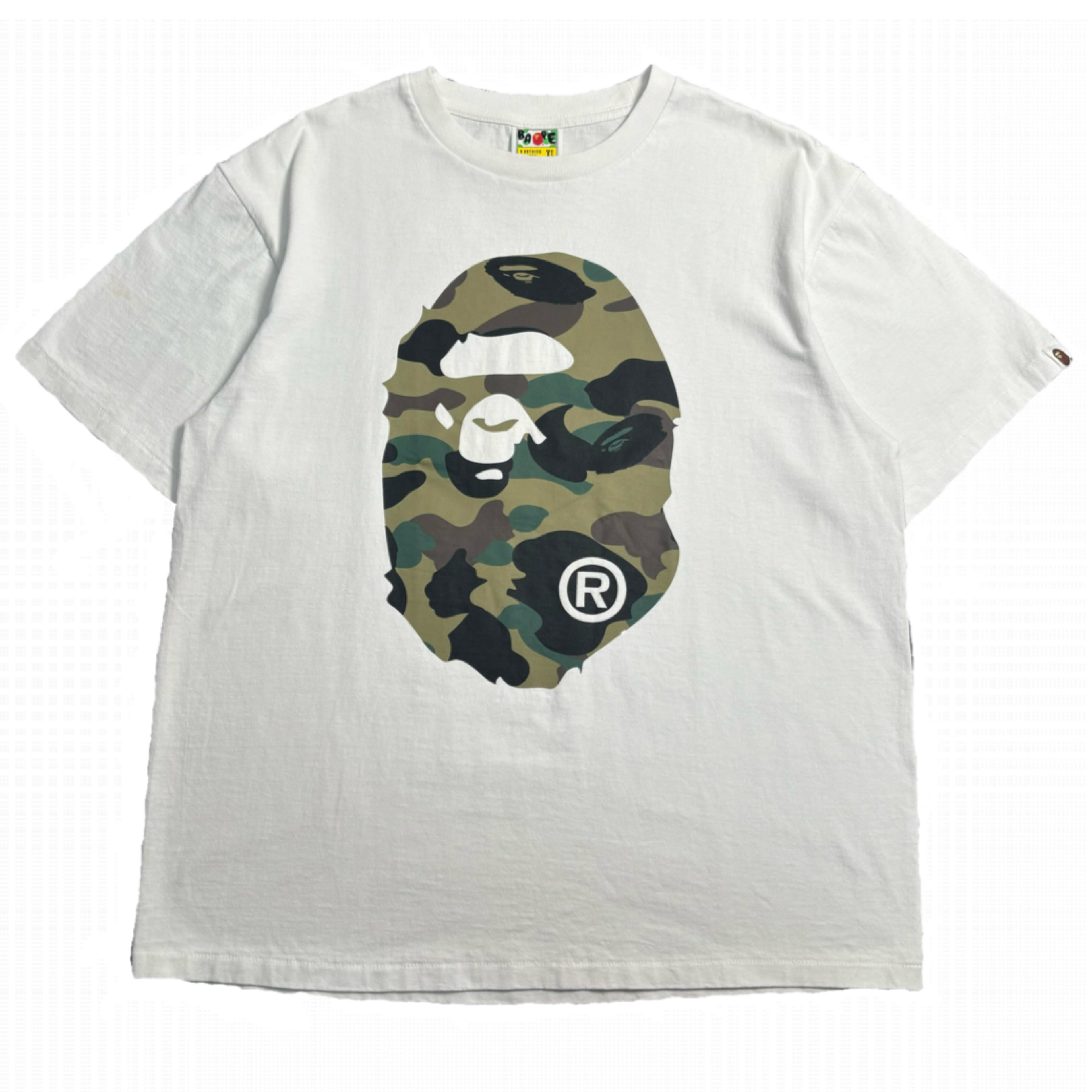 A Bathing Ape Camo Head Graphic Tee XL