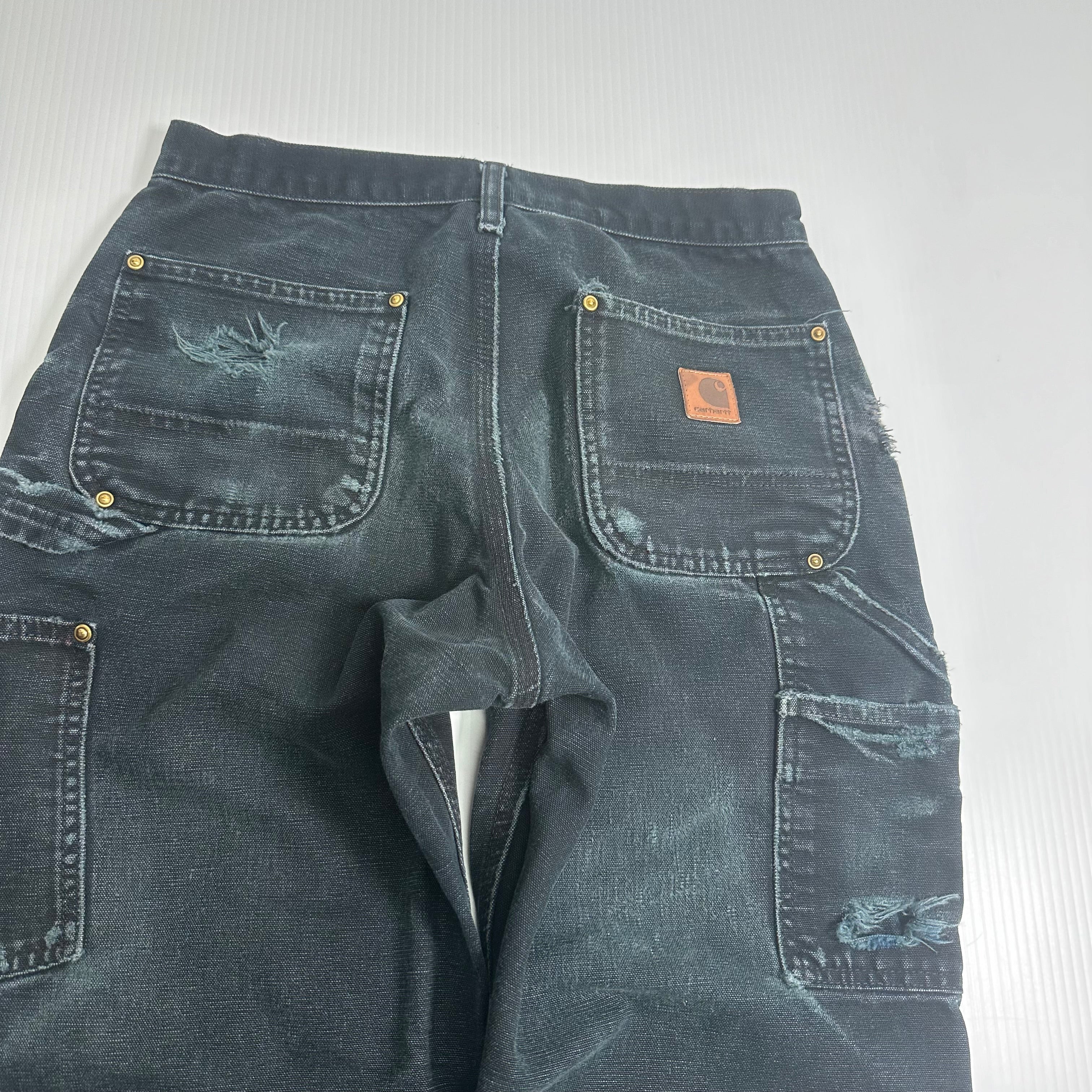 Vintage Carhartt Faded Double Knee Denim 28x28.5