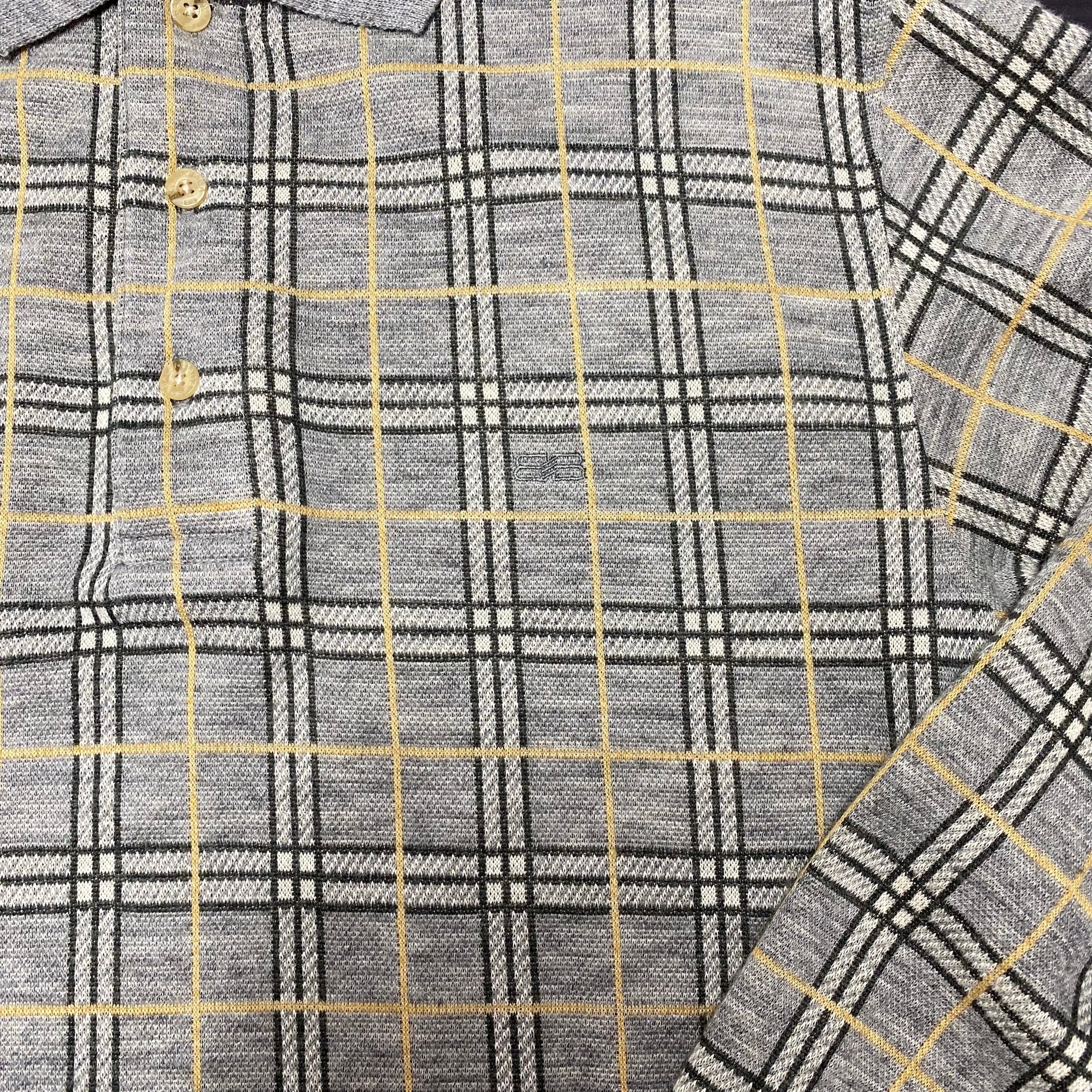 Balenciaga Plaid Collared Sweater XL