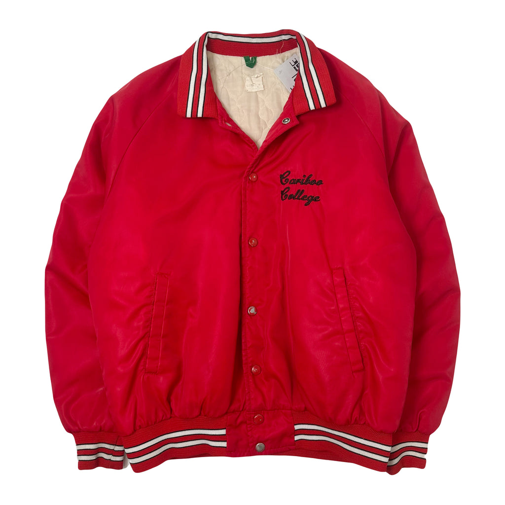 Vintage Cariboo College Quilted Jacket XL