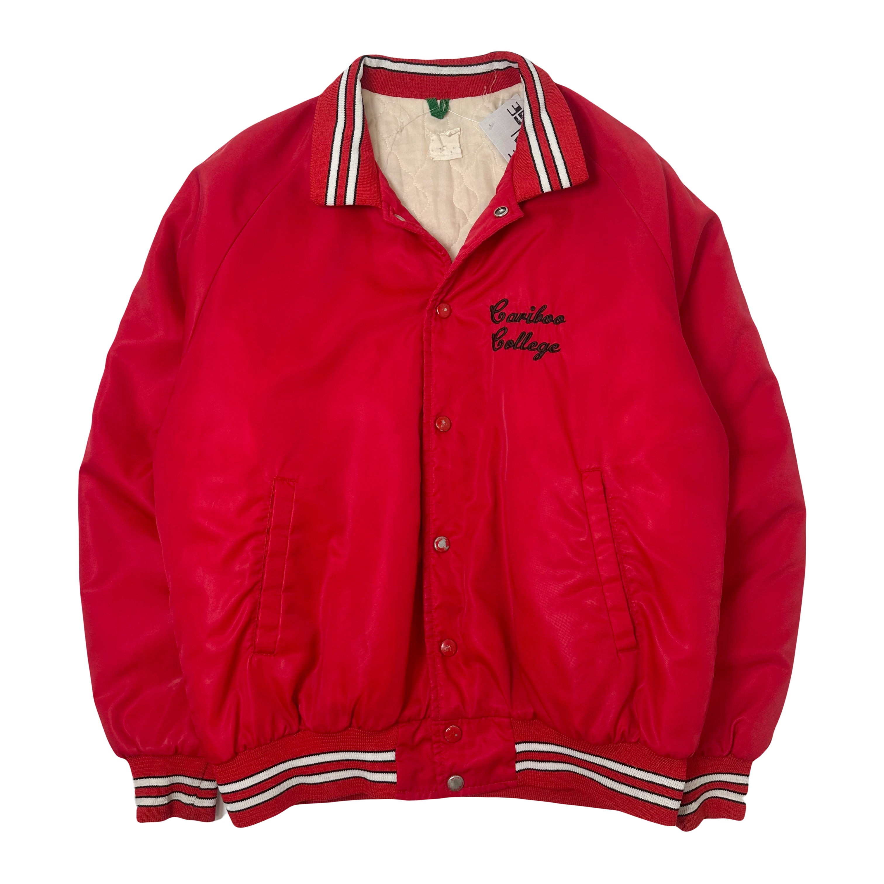 Vintage Cariboo College Quilted Jacket XL