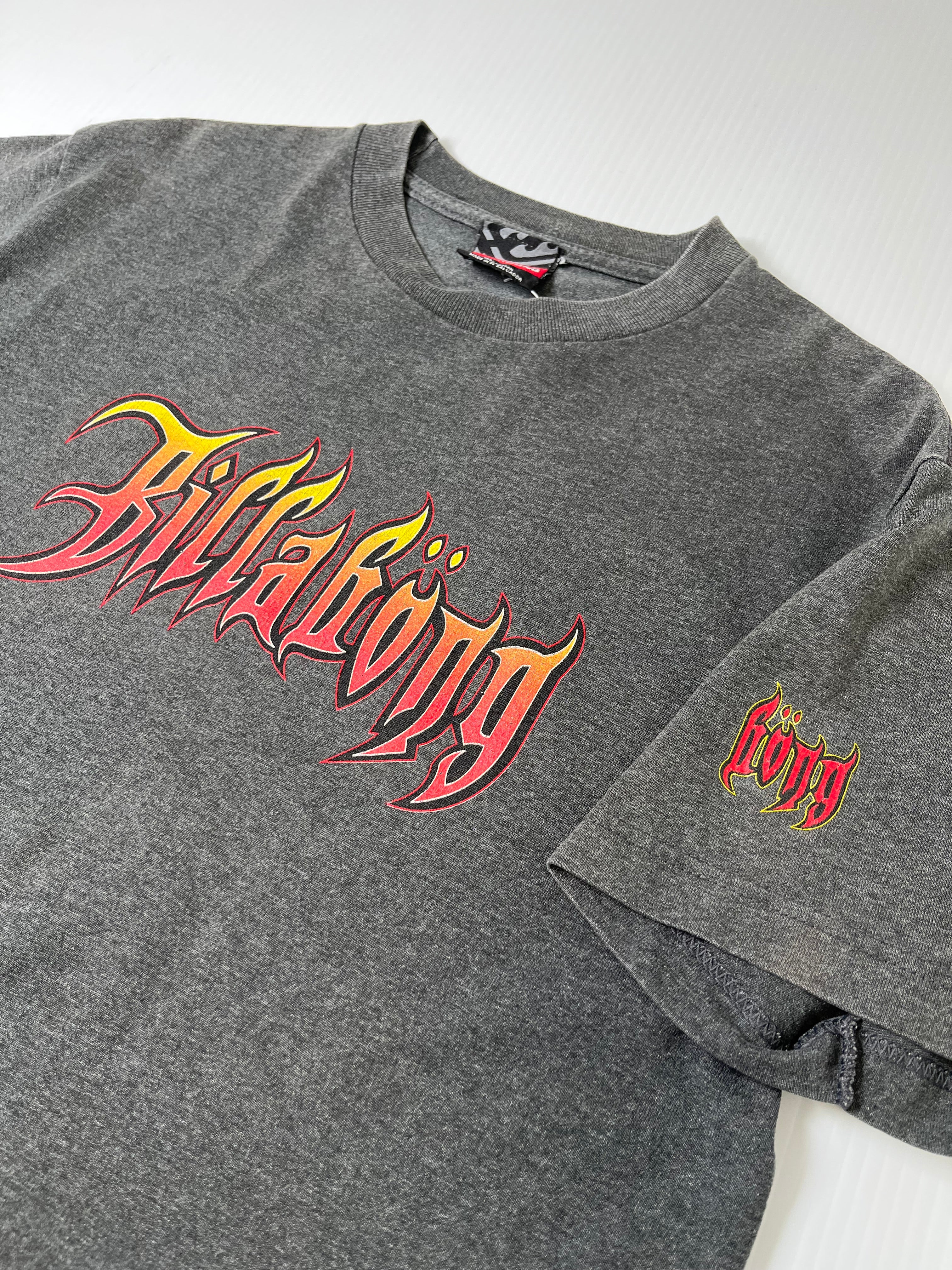 Y2K Billabong Flames Surf Tee M