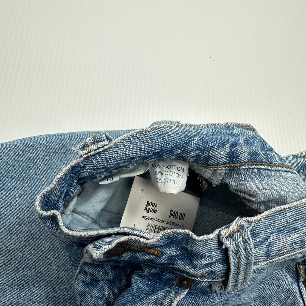 Vintage Bugle Boy Chopped Denim Shorts Women's 10