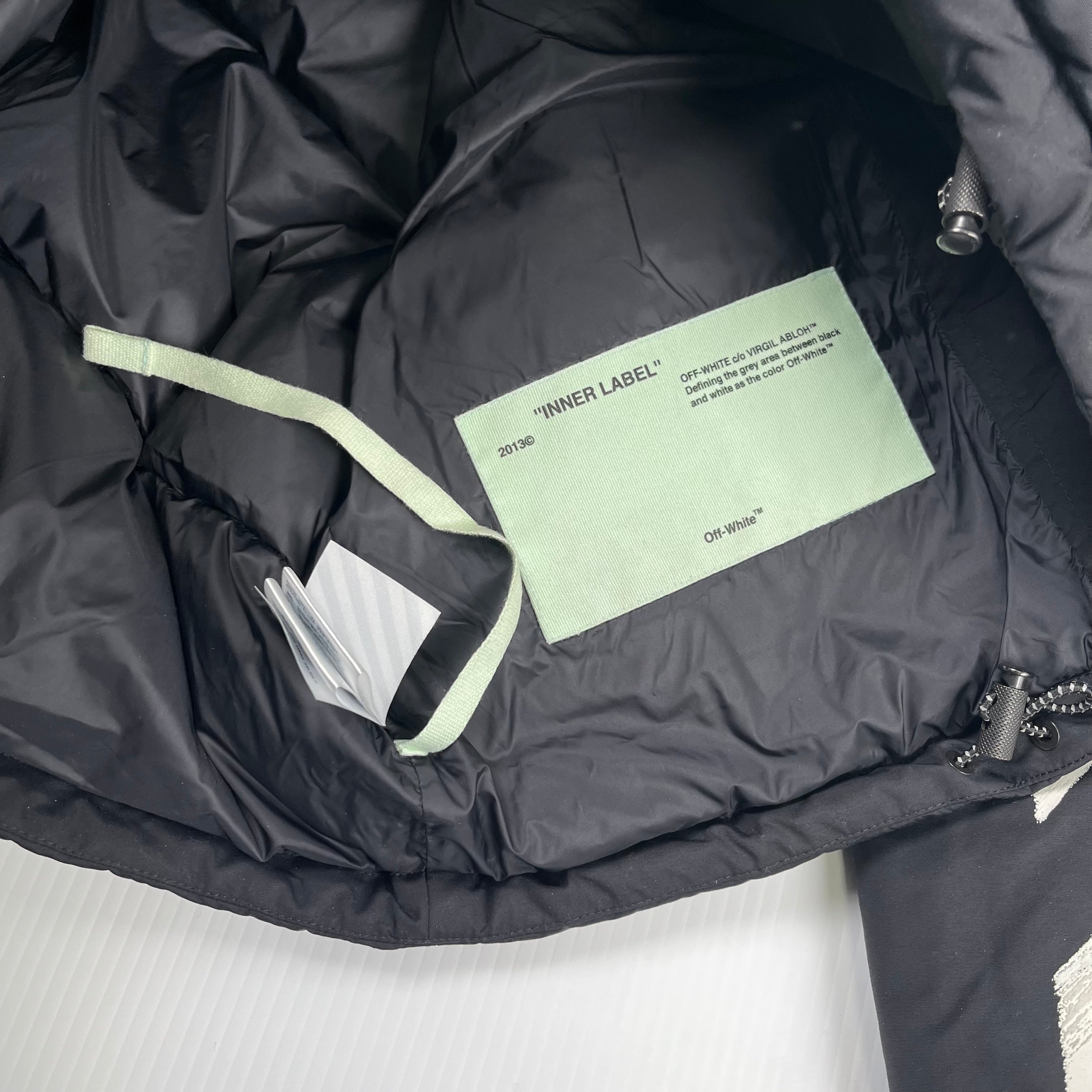 Off-White Brushed Diagonal Quilted Down Jacket M