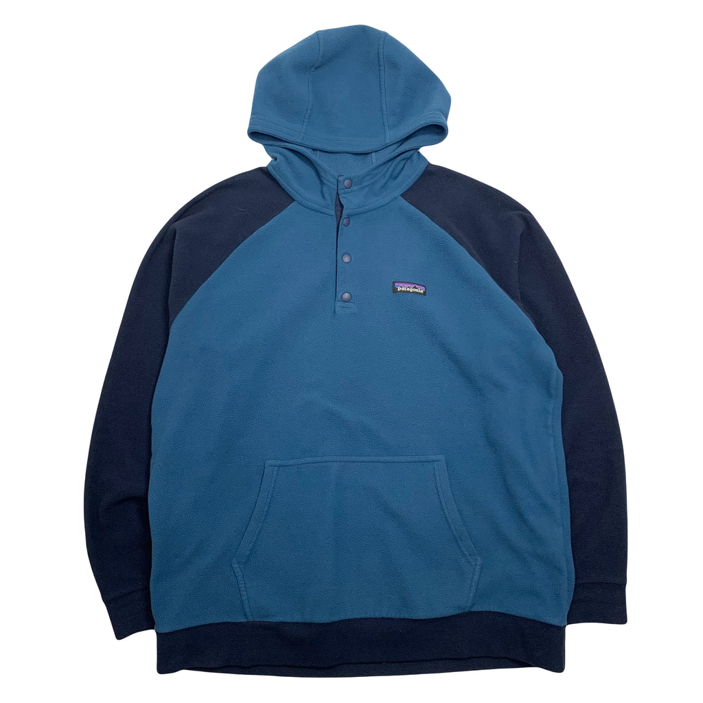 Patagonia Two Tone 1/4 Button Hoodie L