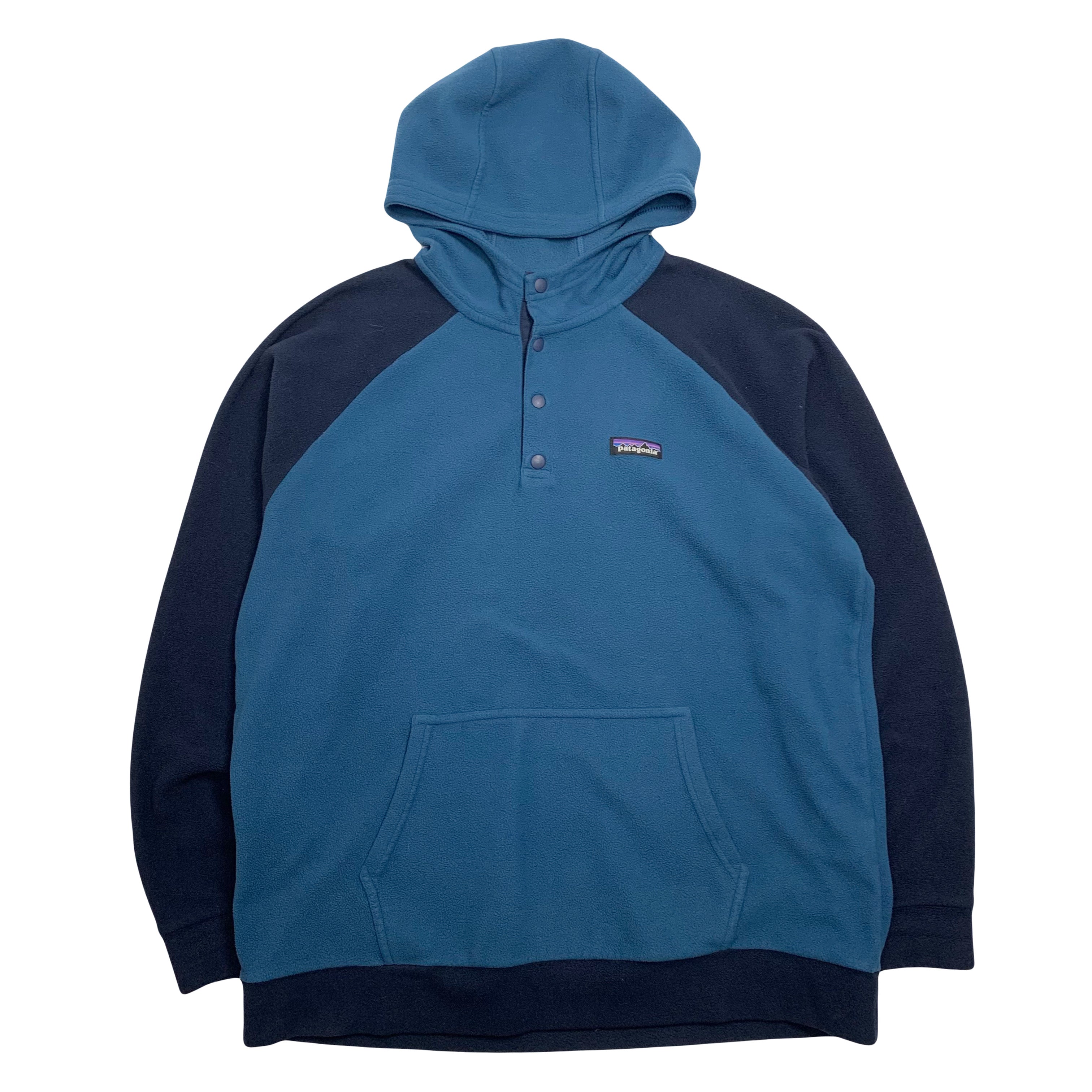 Patagonia Two Tone 1/4 Button Hoodie L