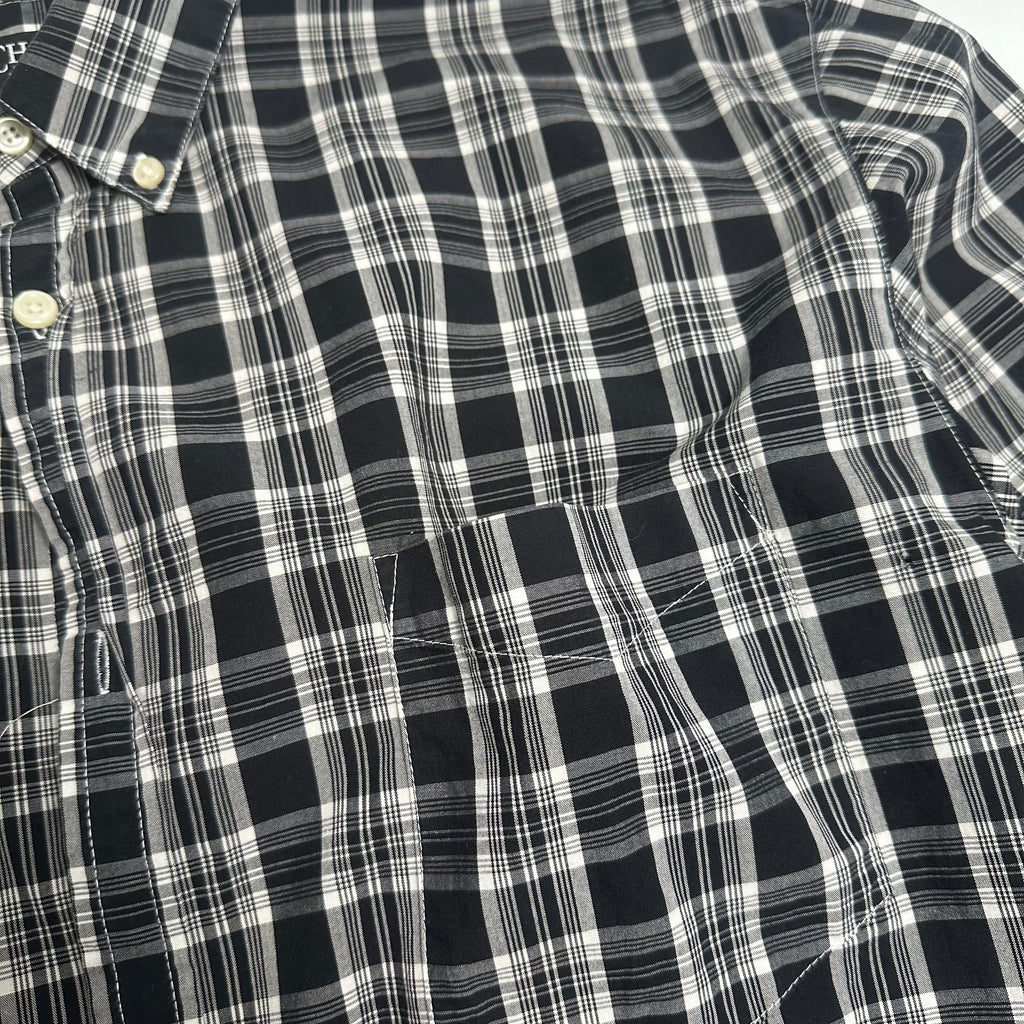 Chaps Plaid Short Sleeve Button Up Shirt XL