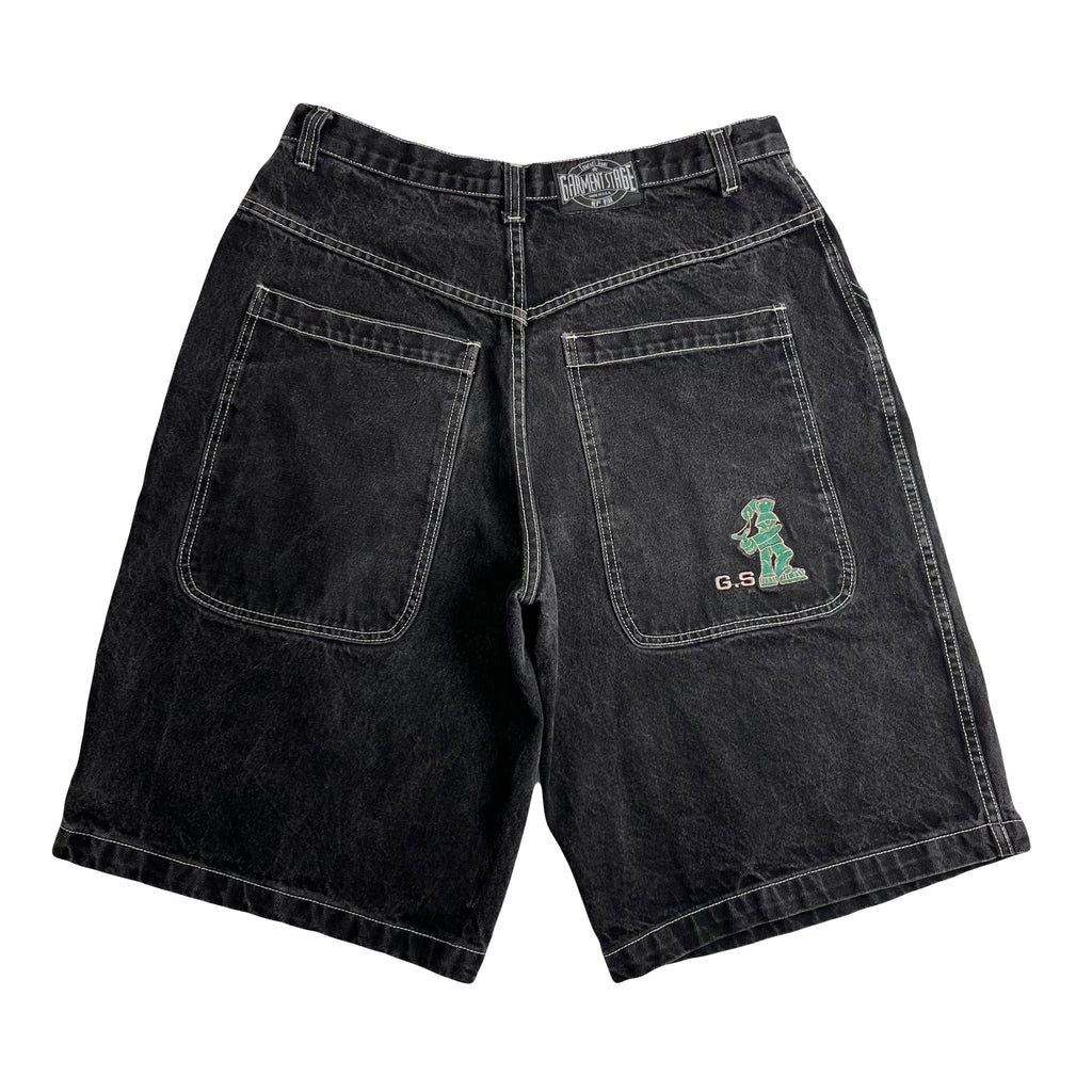 Y2K Garment Stage Baggy Denim Shorts 36