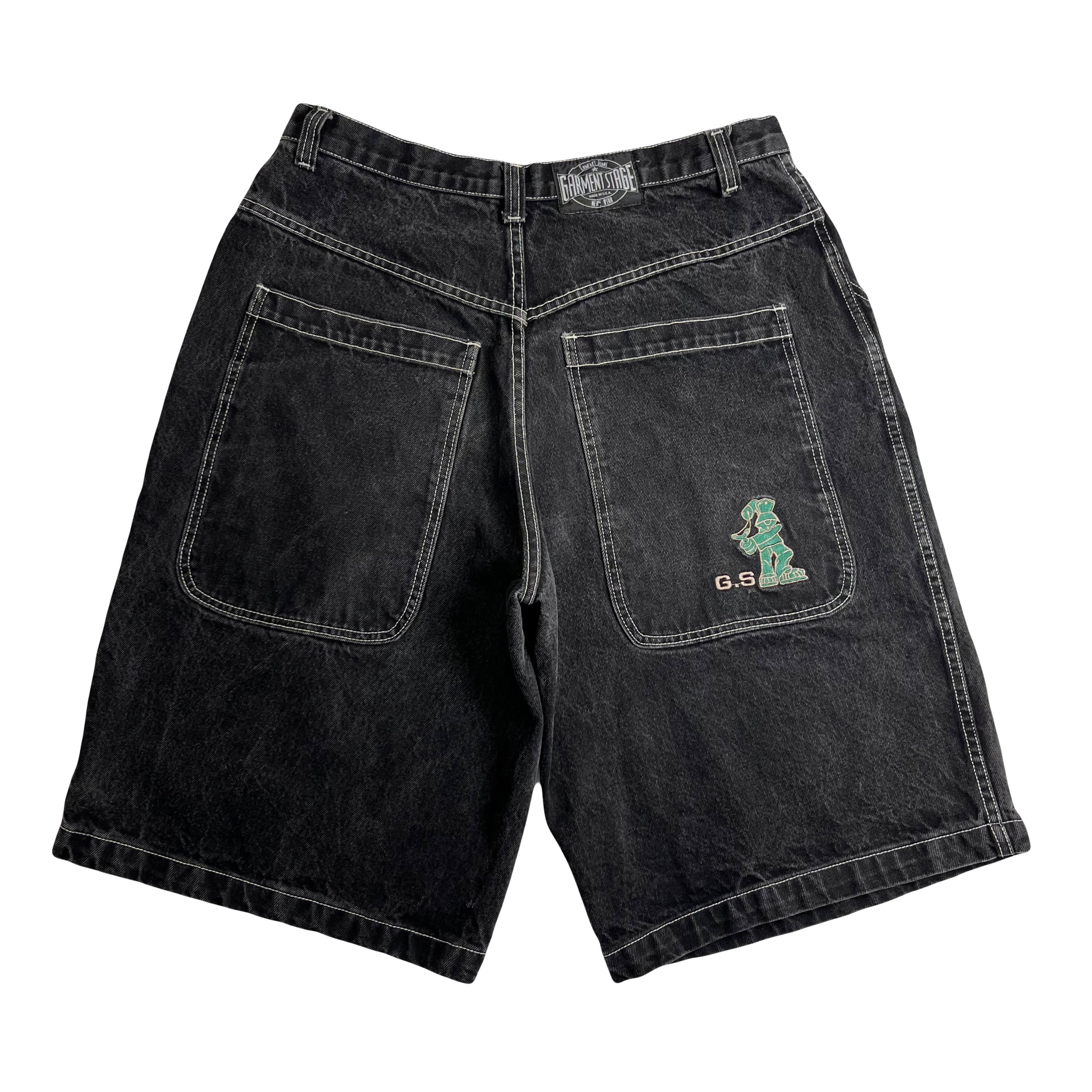 Y2K Garment Stage Baggy Denim Shorts 36