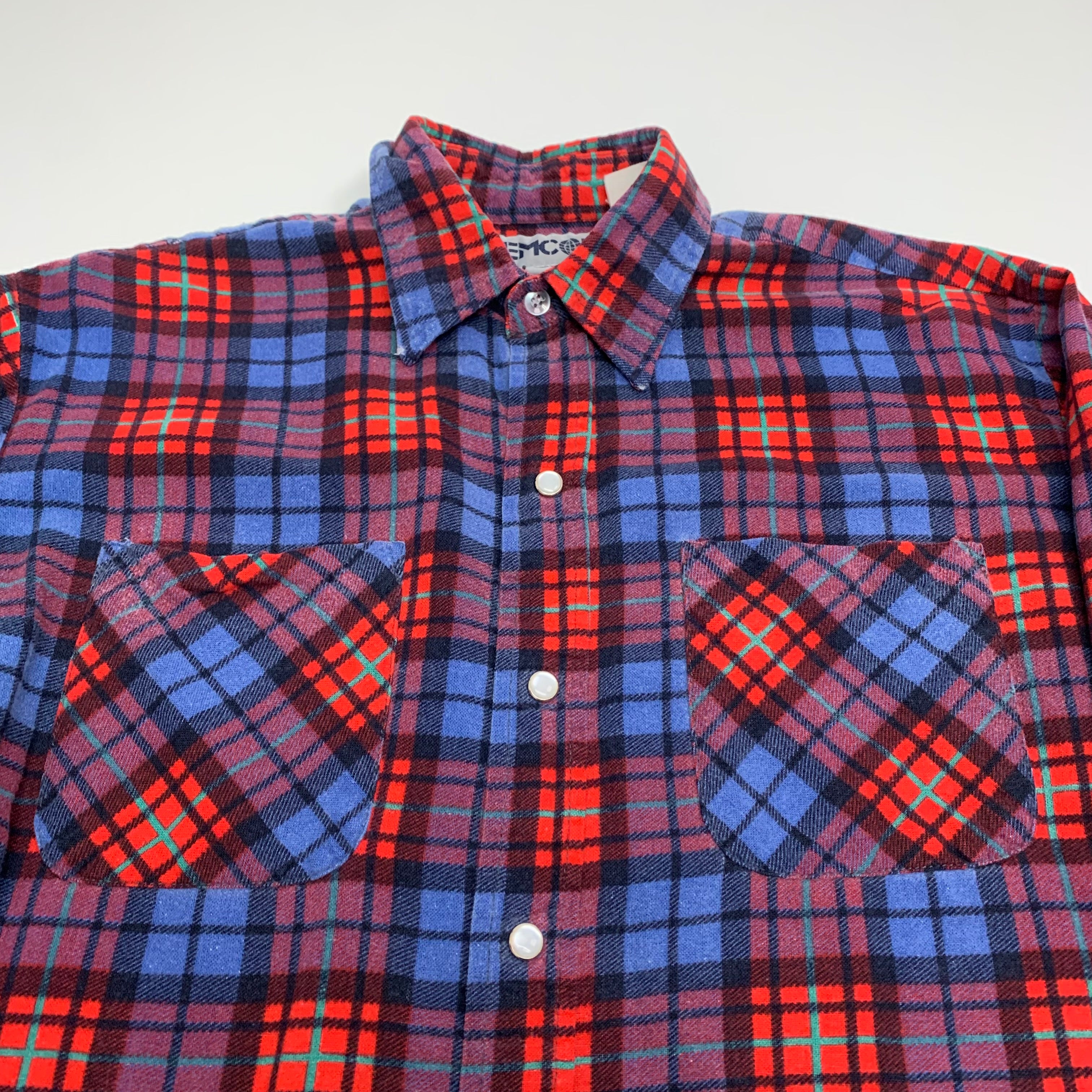 Jemcor Plaid Button-Up M/L