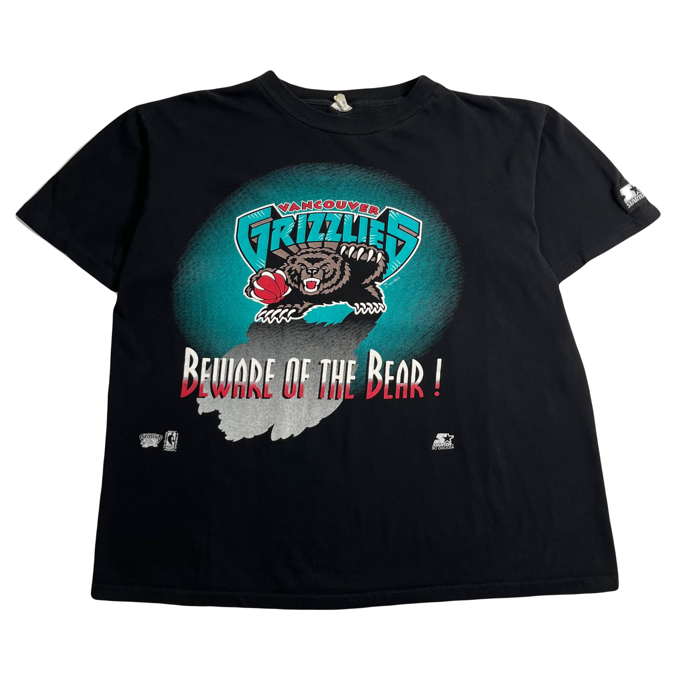 Vintage Starter Vancouver Grizzlies Beware of the Bear Tee M