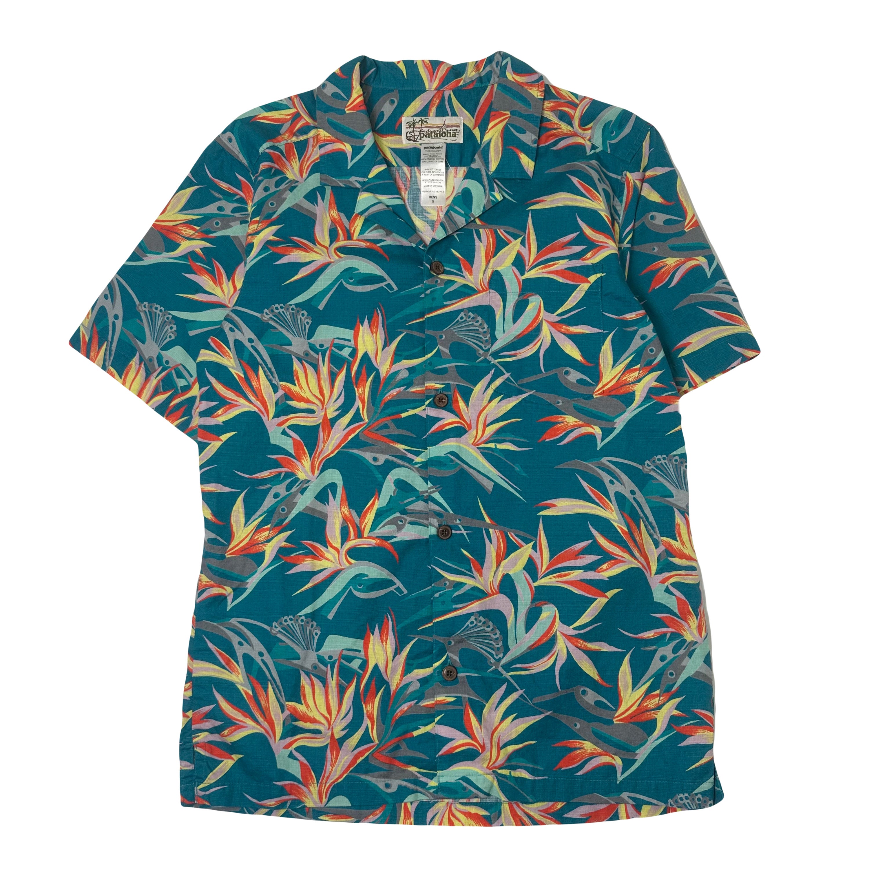 Patagonia Pataloha Floral Short Sleeve Button Up Shirt S