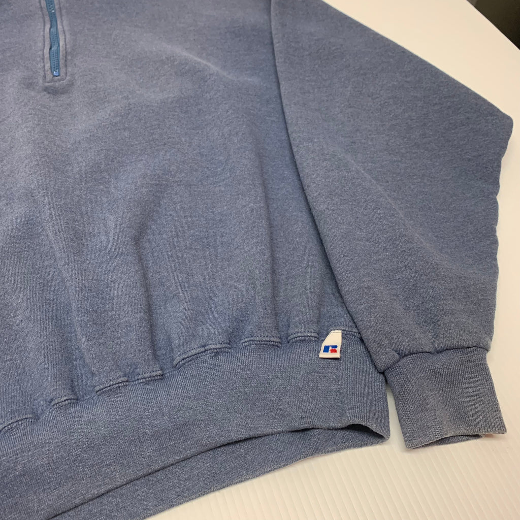 Blank Faded Russell Quarter Zip XL