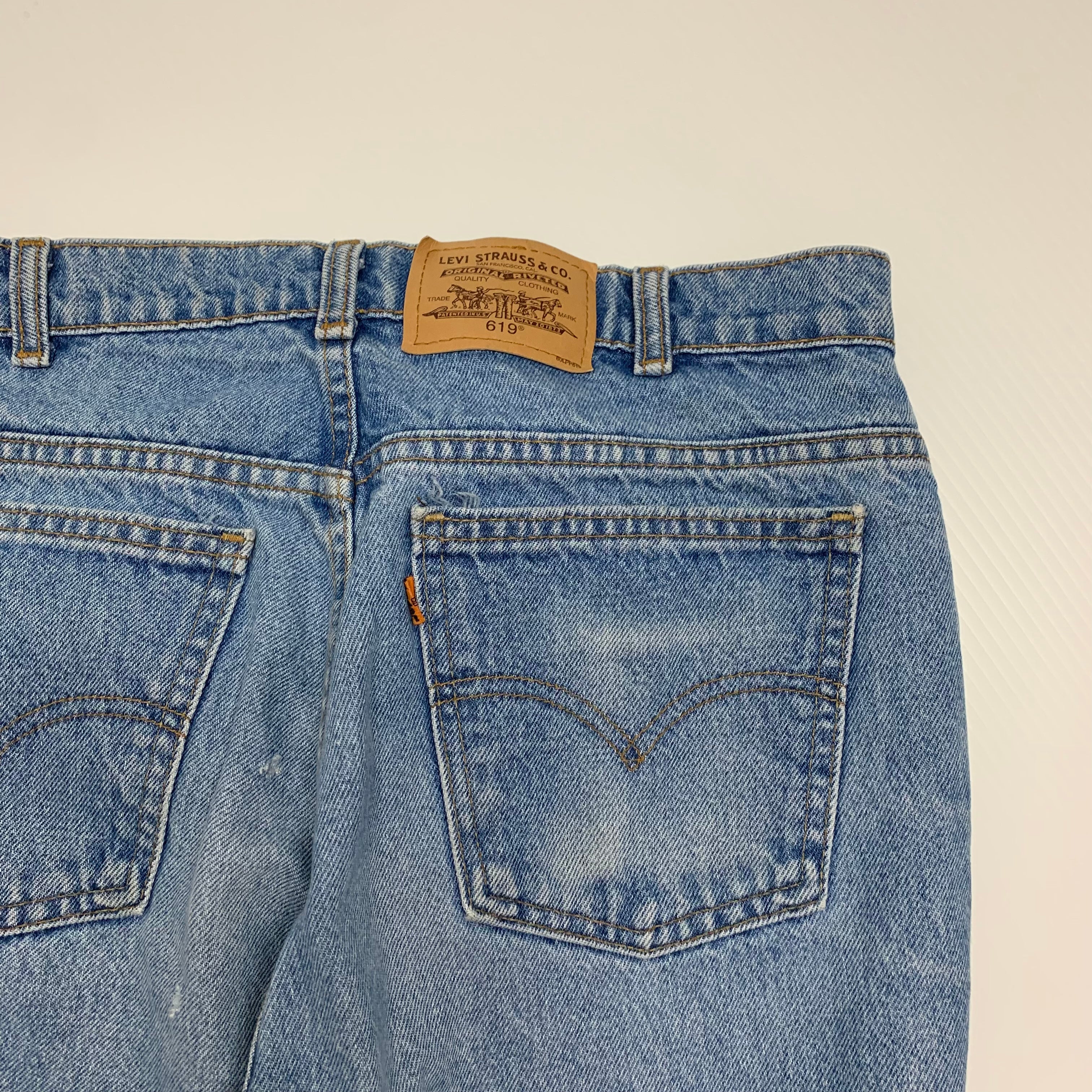 Vintage Light Wash Levi’s Orange Tab 619 33x33.5