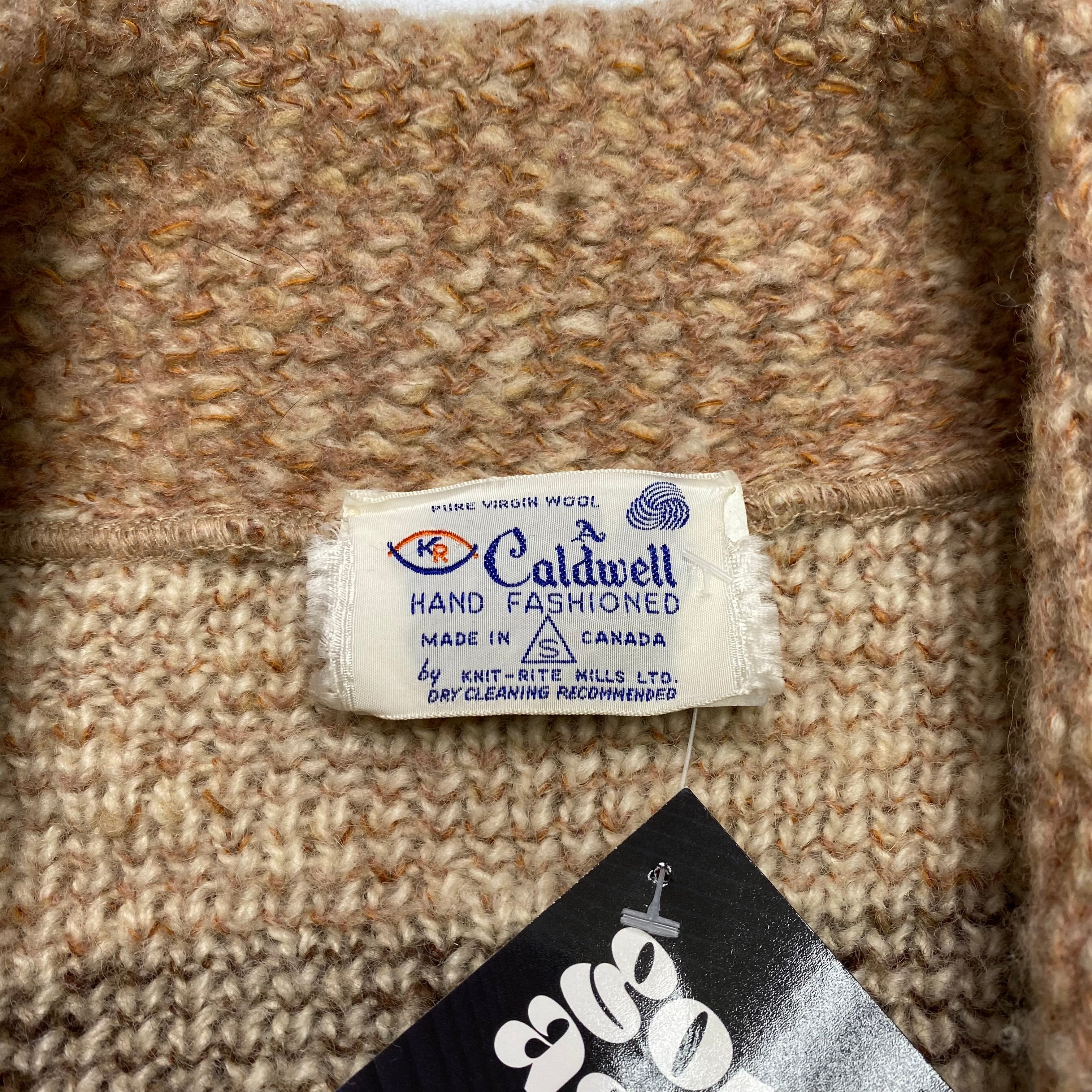 70’s Caldwell Patterned Knit Cardigan S