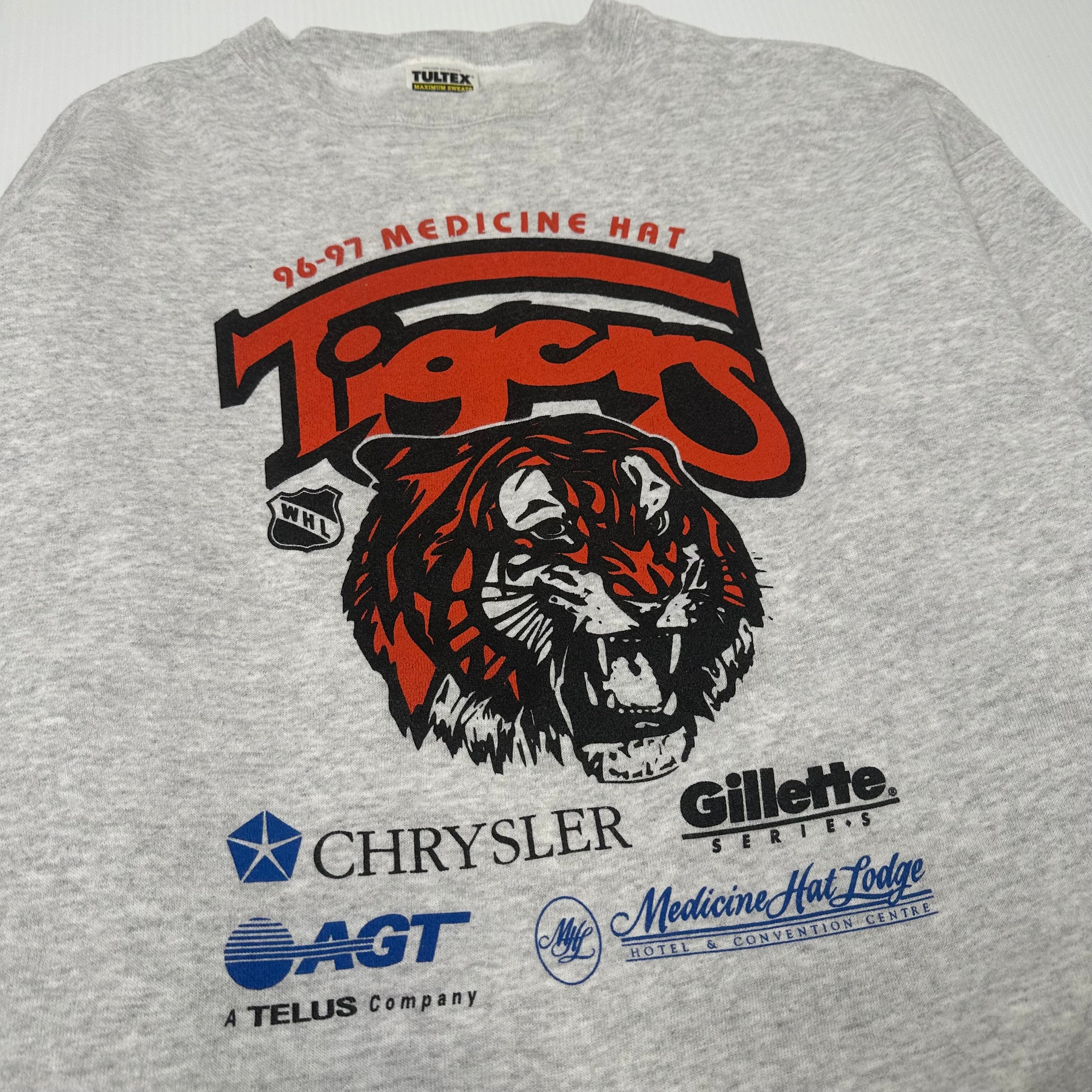 1996-97 Medicine Hat Tigers WHL Crewneck XL