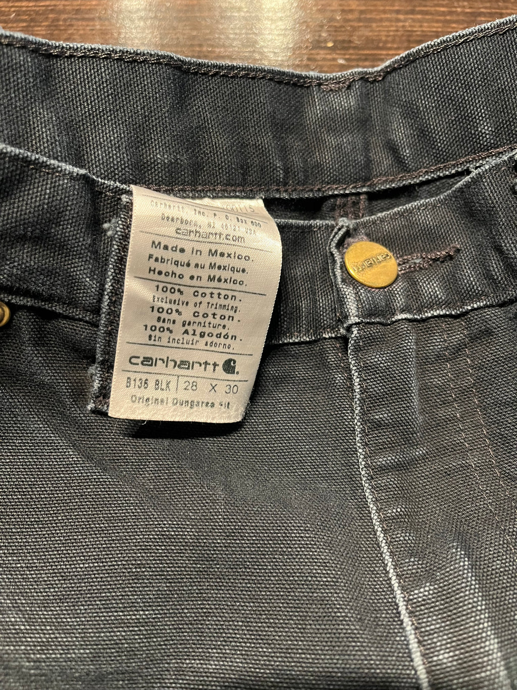 Vintage Carhartt Faded Double Knee Denim 28x28.5