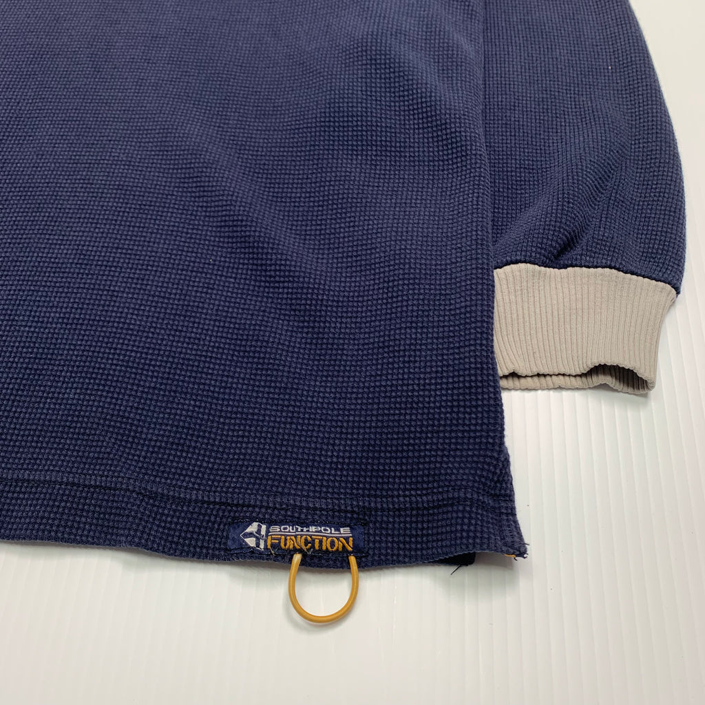 Y2K Southpole Navy Thermal Crewneck XXL