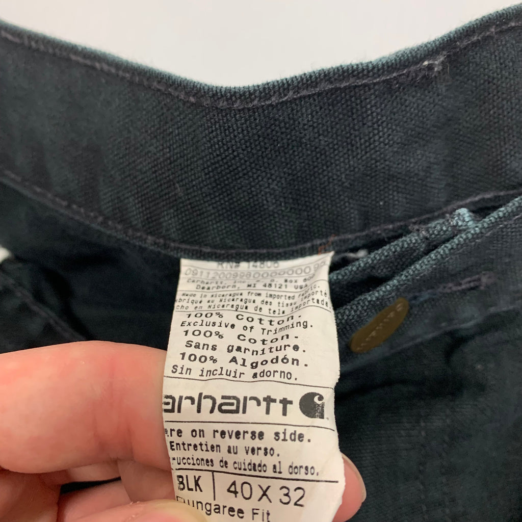 Black Carhartt Cutoff Jorts 38