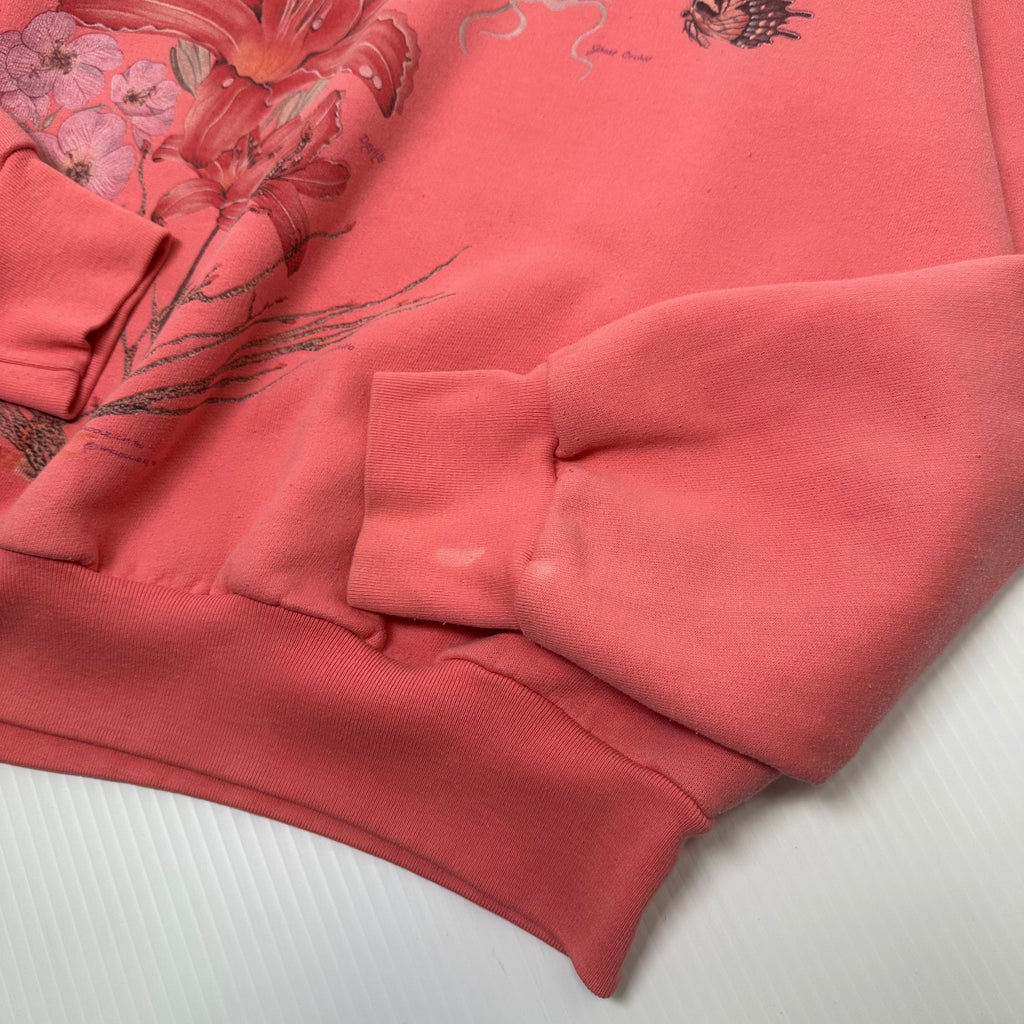 Vintage Harlequin Nature Flowers Art Crewneck M