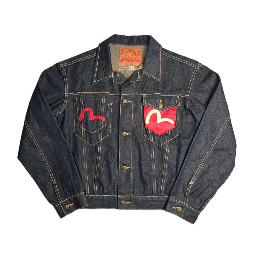 Evisu Dark Wash Denim Jacket Women's XL