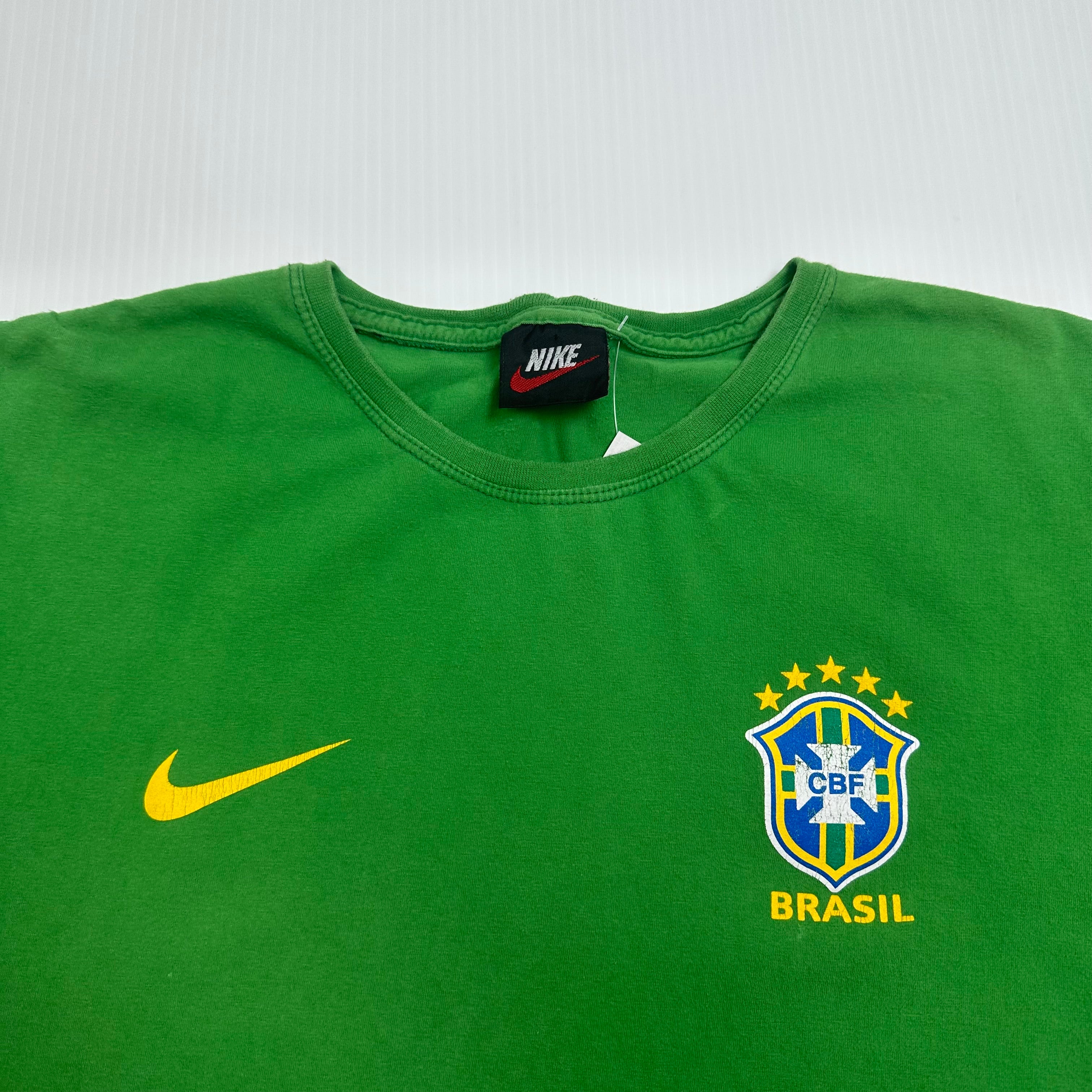 Vintage Nike Brasil Football Tee L