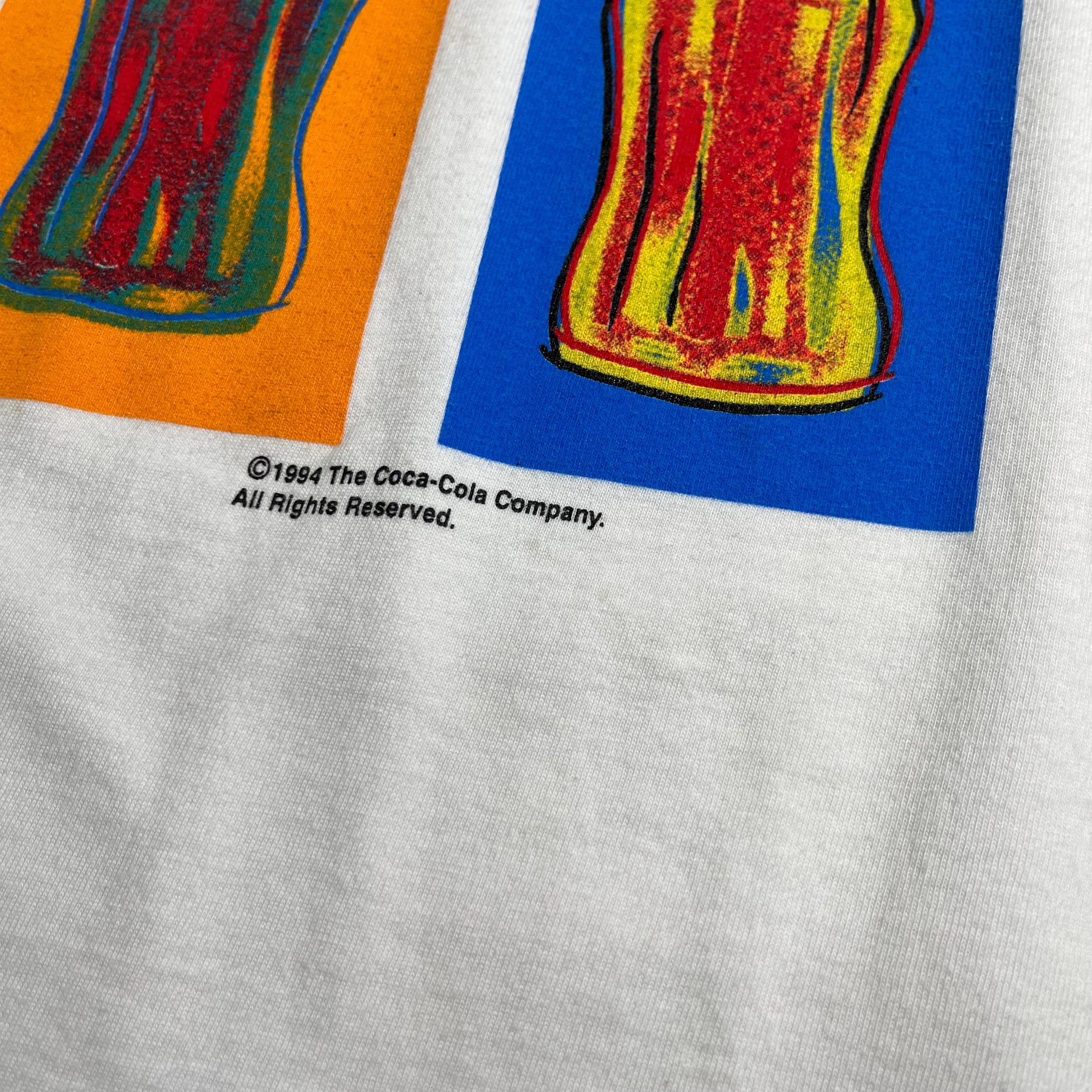 1994 Andy Warhol Coca Cola Pop Art Tee XL