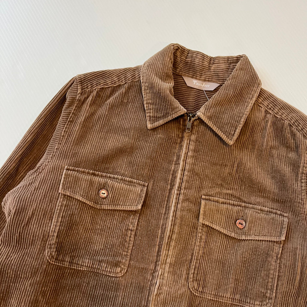 TanJay Corduroy Full Zip Light Jacket Women's M