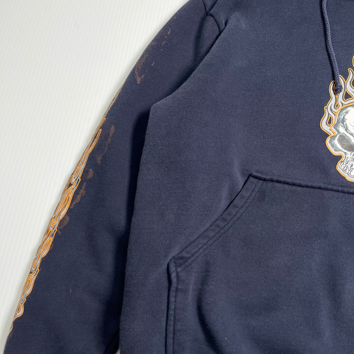 Vintage Brody Skull On Fire Hoodie S