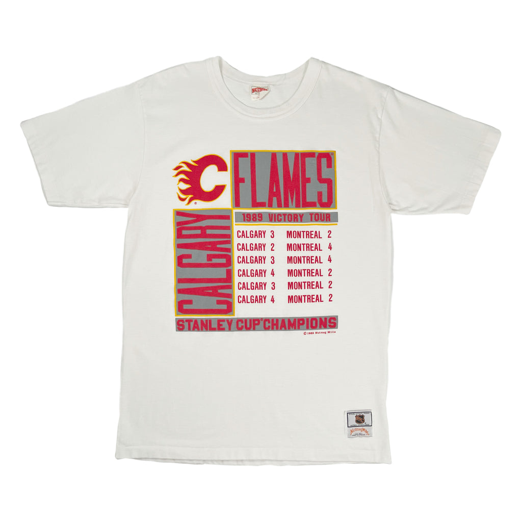 1989 Calgary Flames NHL Nutmeg Tee L