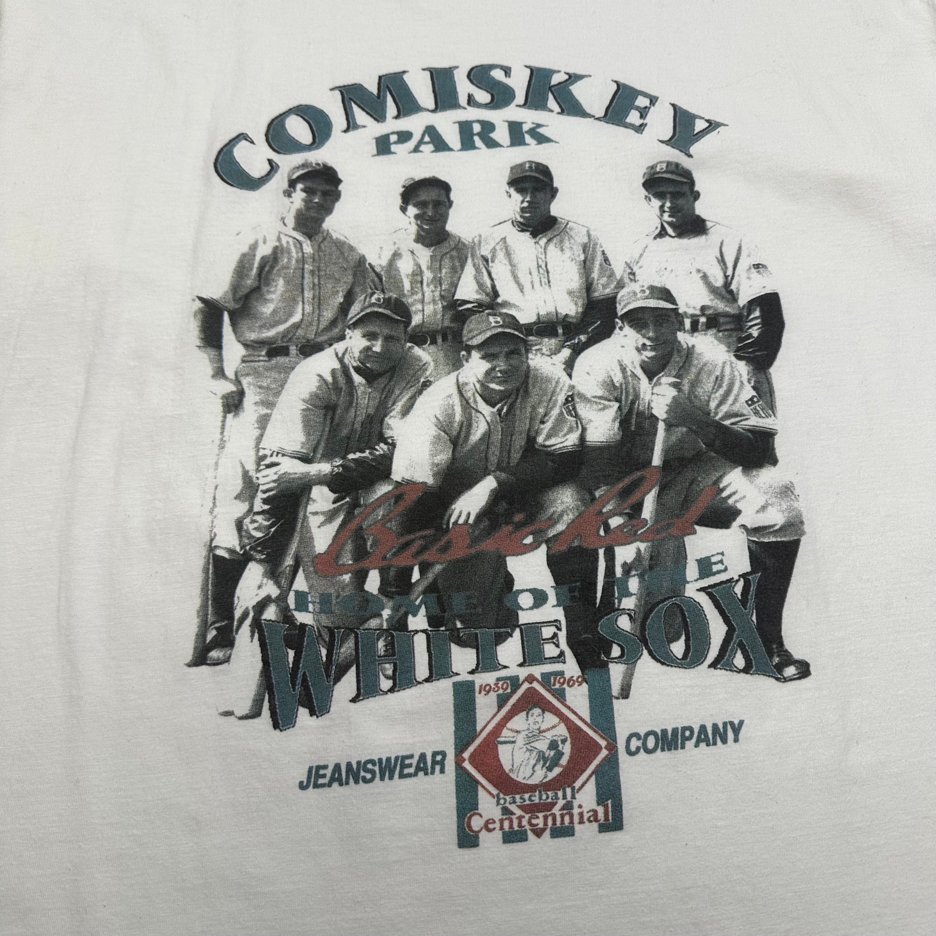 Vintage Comiskey Park White Sox Baseball Tee L