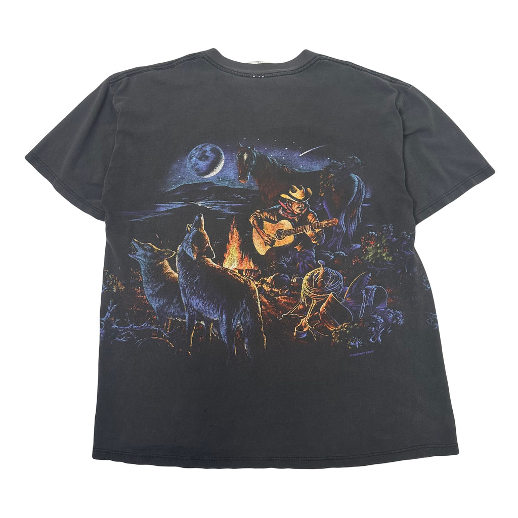 Vintage Western Cowboy Campfire Tee L