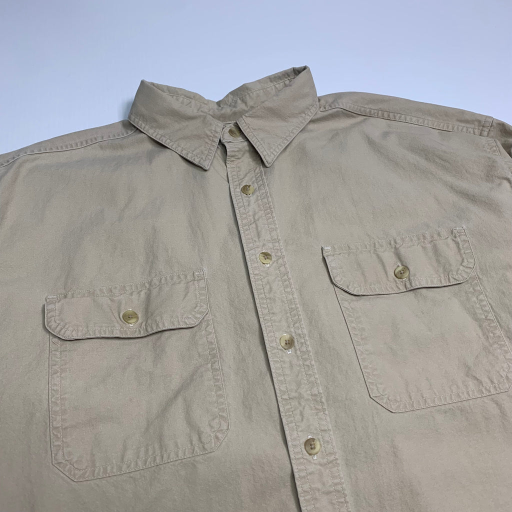 90s L.L. Bean Beige Button Up XL