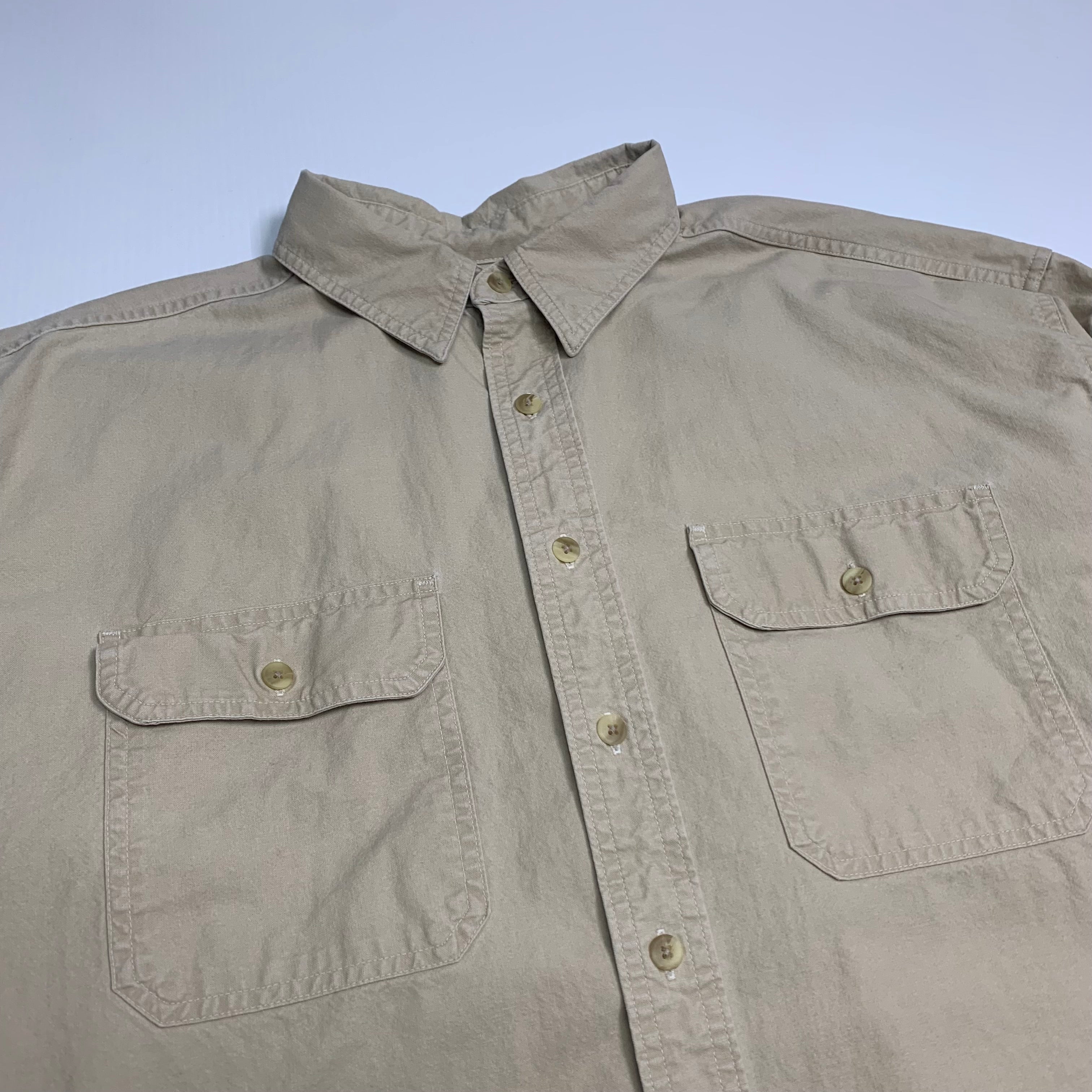 90s L.L. Bean Beige Button Up XL