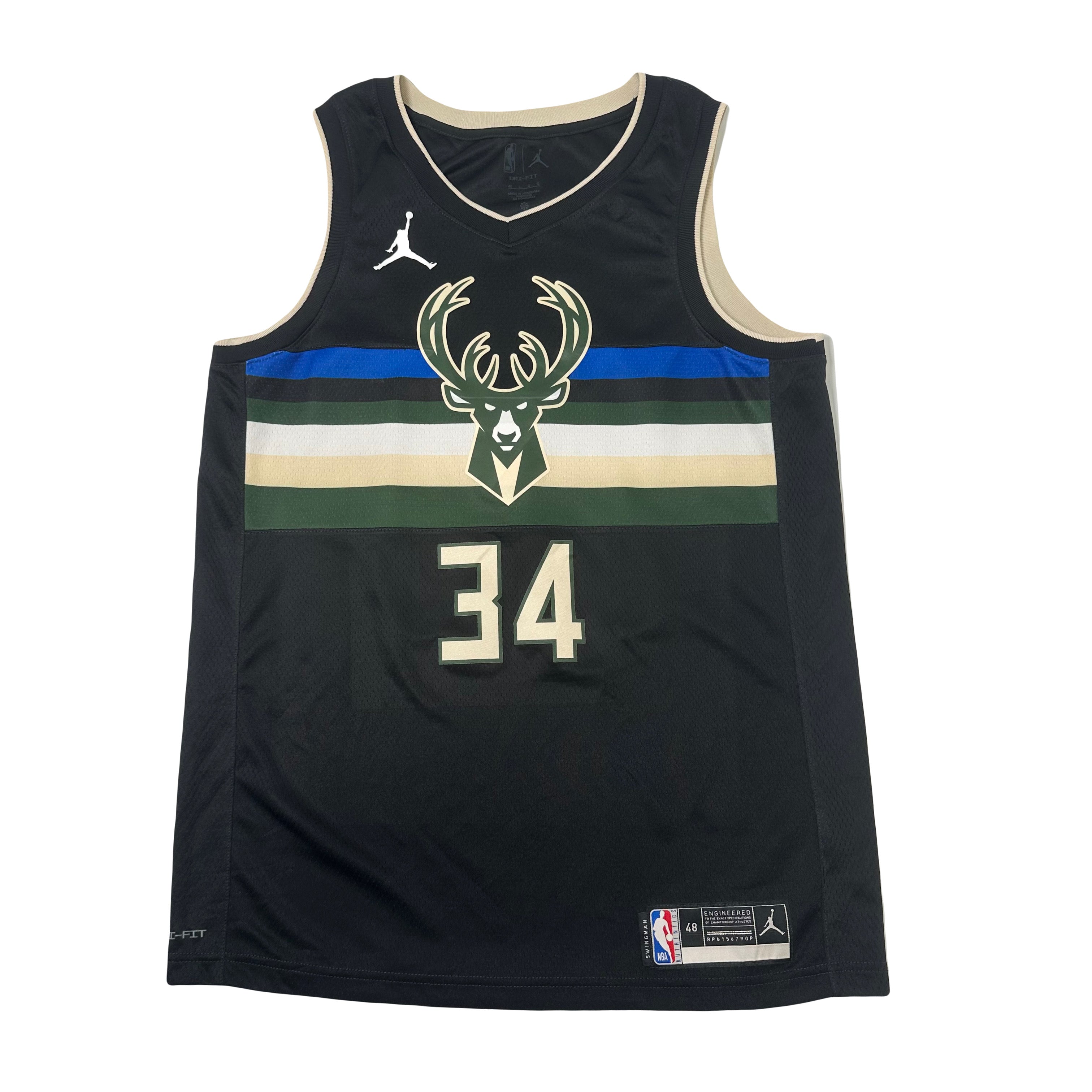 Air Jordan Milwaukee Bucks Antetokounmpo #34 NBA Jersey L